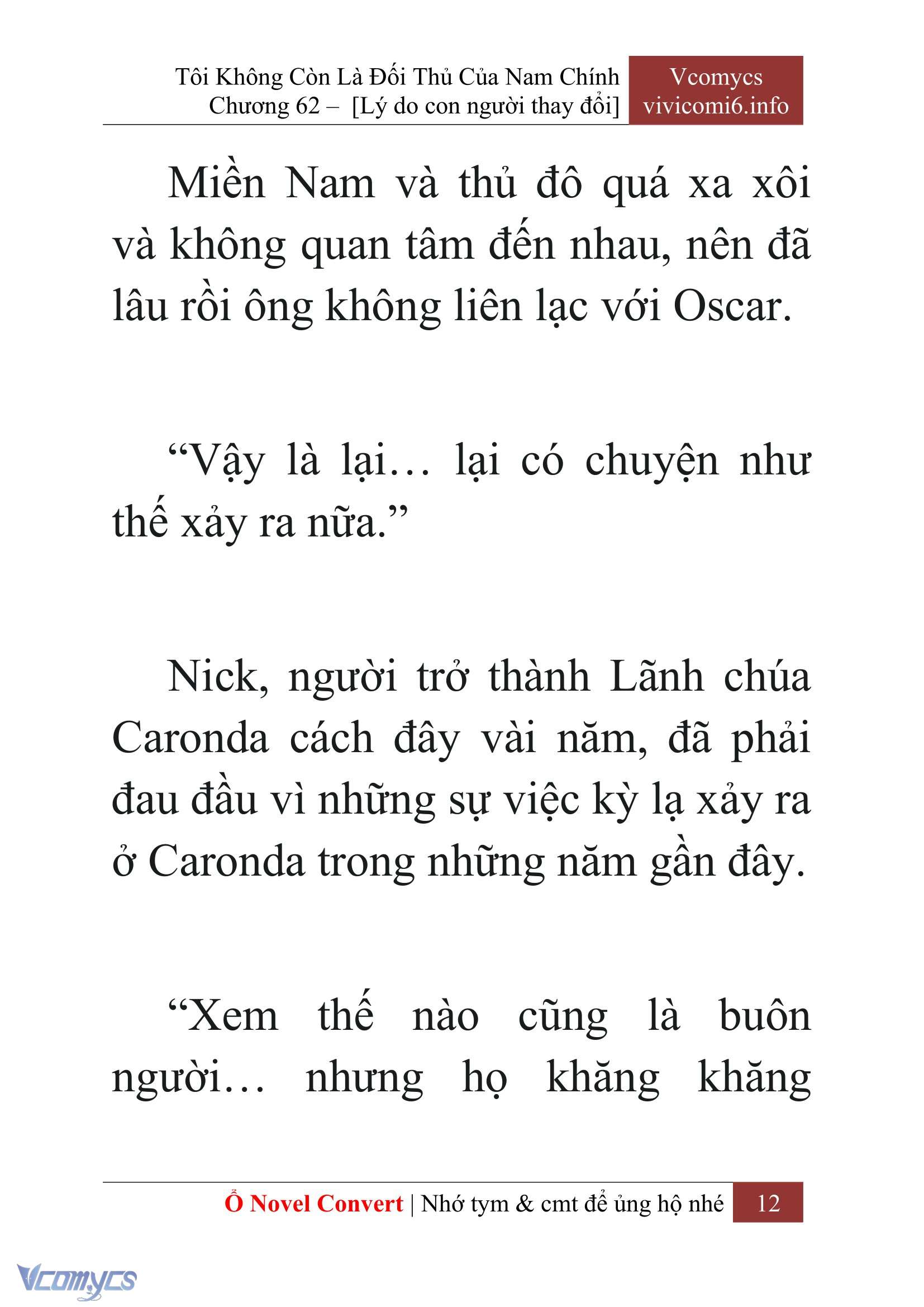 [Novel] Tôi Không Còn Là Đối Thủ Của Nam Chính Chap 62 - Trang 2