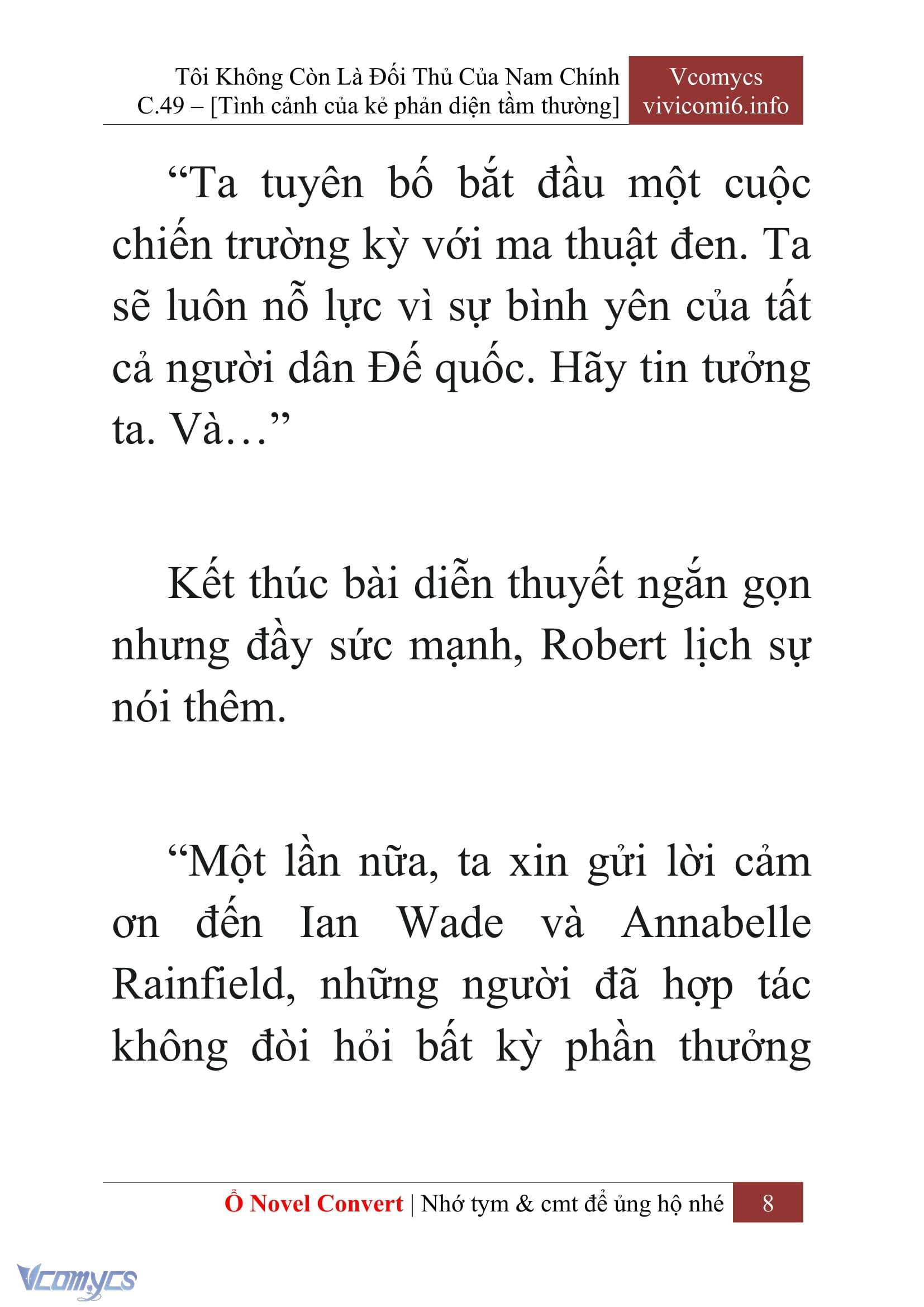 [Novel] Tôi Không Còn Là Đối Thủ Của Nam Chính Chap 49 - Trang 2