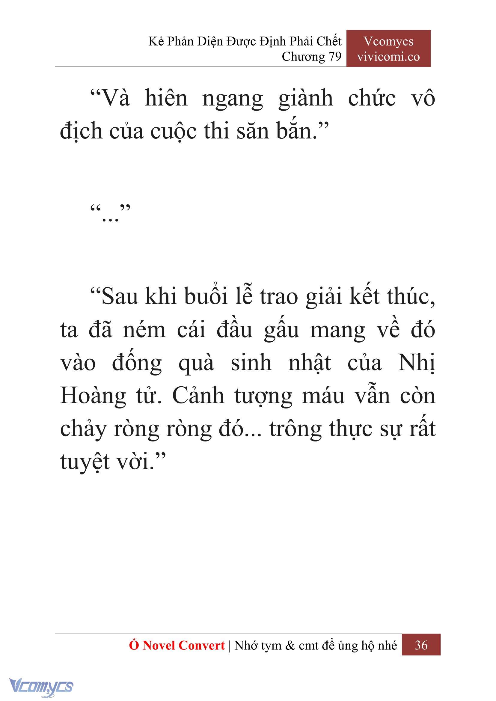 [Novel] Kẻ Phản Diện Được Định Phải Chết Chap 79 - Trang 2