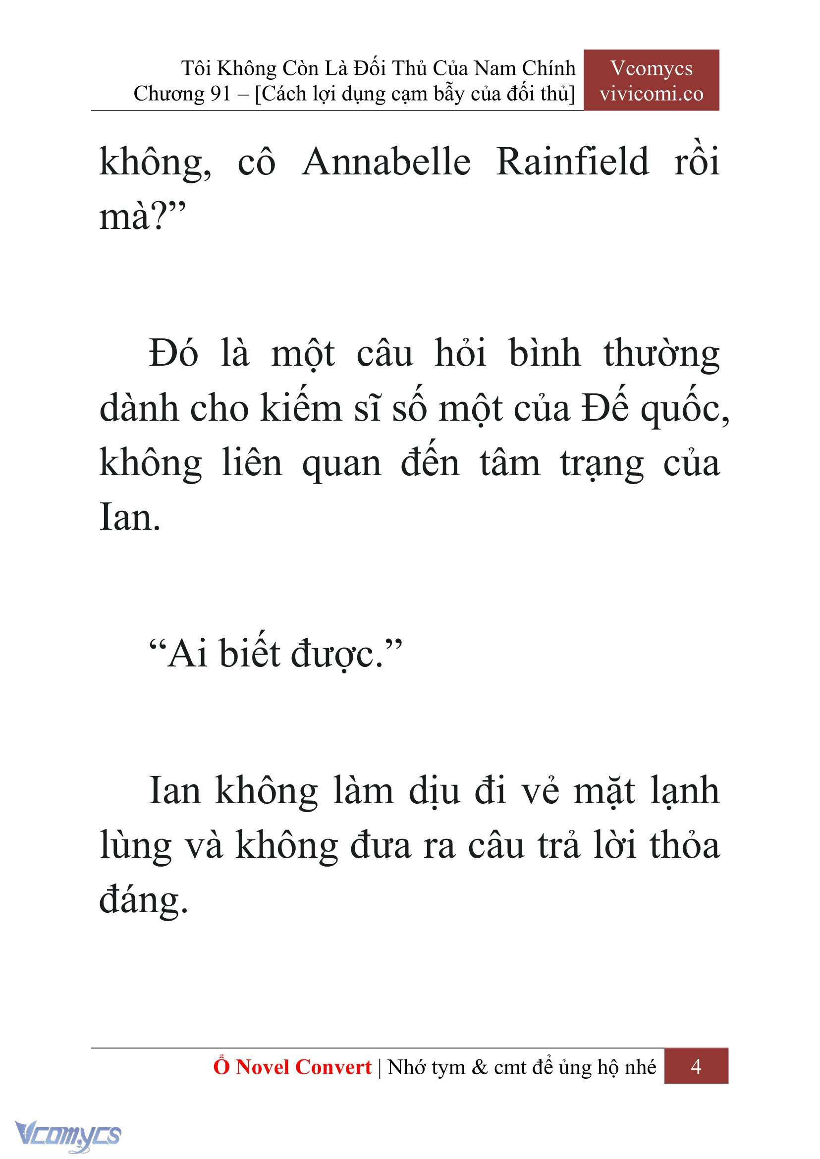 [Novel] Tôi Không Còn Là Đối Thủ Của Nam Chính Chap 91 - Trang 2