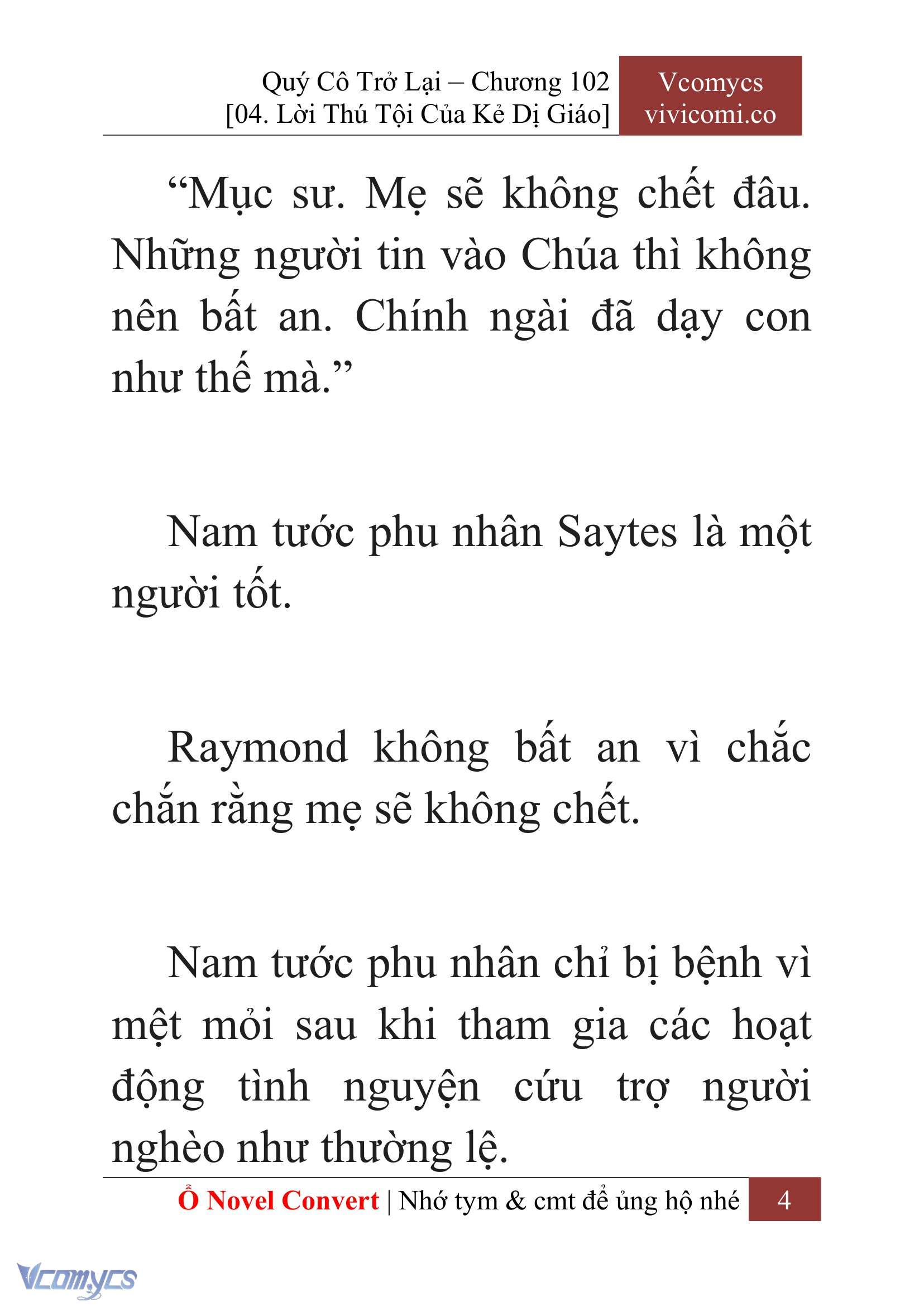 [Novel] Quý Cô Trở Lại Chap 102 - Next Chap 103