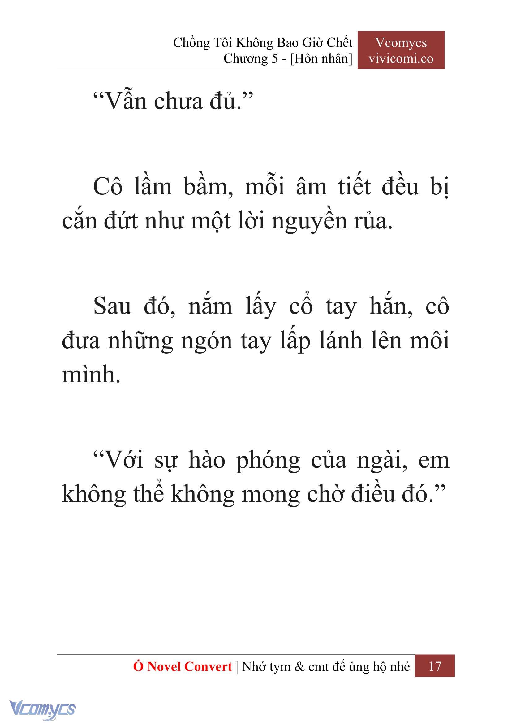 [Novel] Chồng Tôi Không Bao Giờ Chết Chap 5 - Next Chap 6