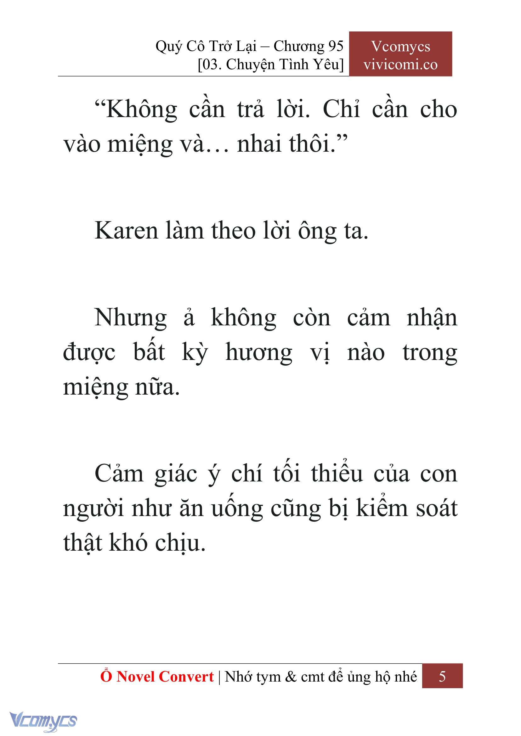 [Novel] Quý Cô Trở Lại Chap 95 - Next Chap 96