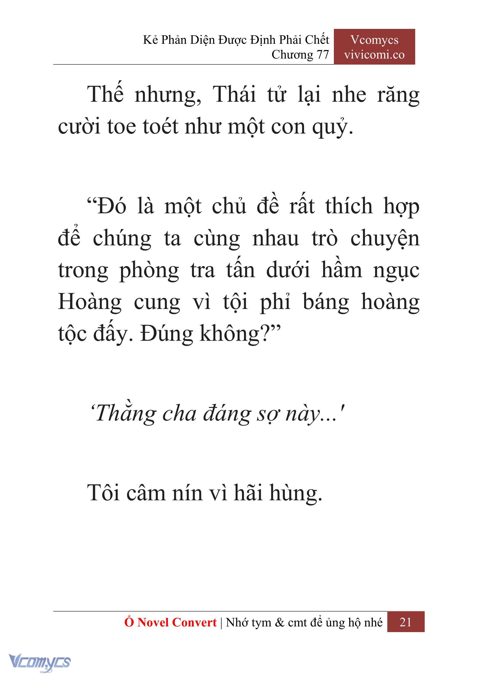 [Novel] Kẻ Phản Diện Được Định Phải Chết Chap 77 - Trang 2
