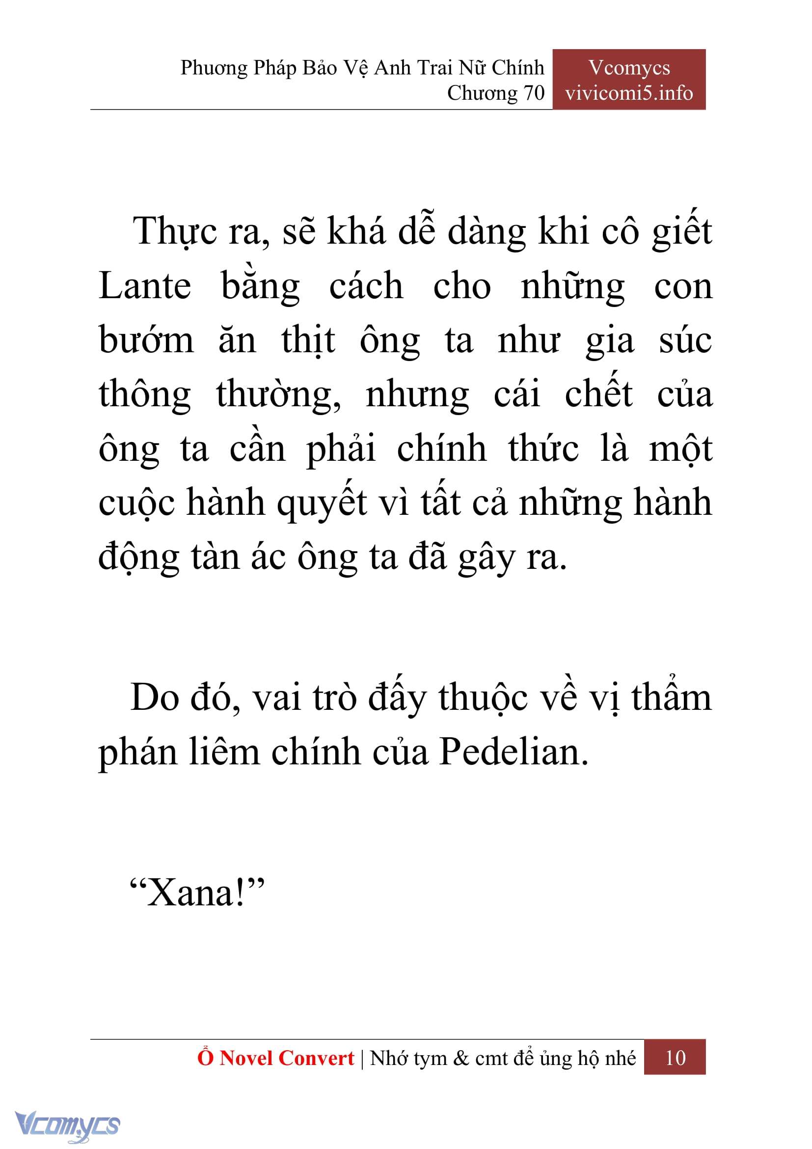 [Novel] Phương Pháp Bảo Vệ Anh Trai Nữ Chính Chap 70 - Next Chap 71