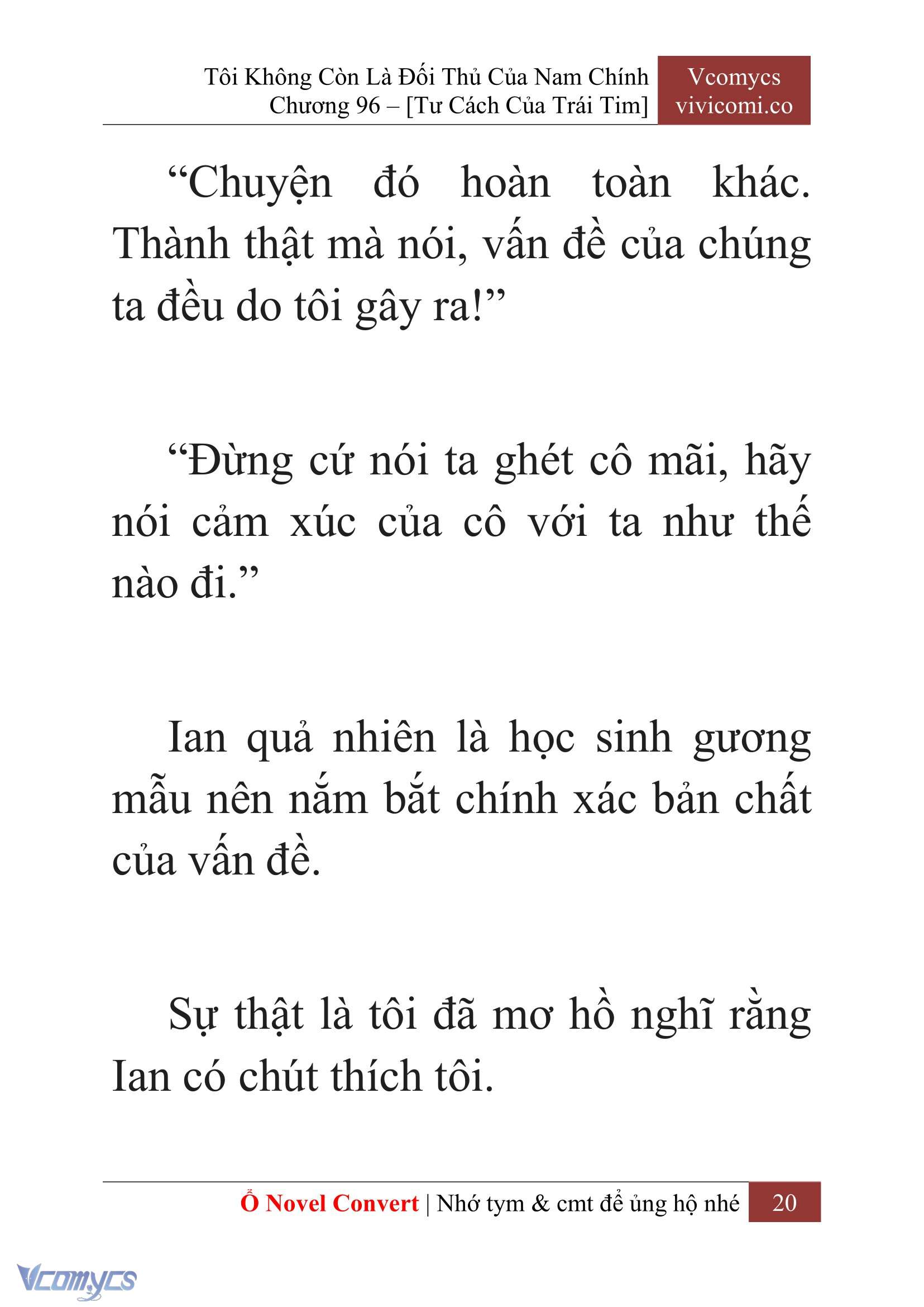 [Novel] Tôi Không Còn Là Đối Thủ Của Nam Chính Chap 96 - Trang 2