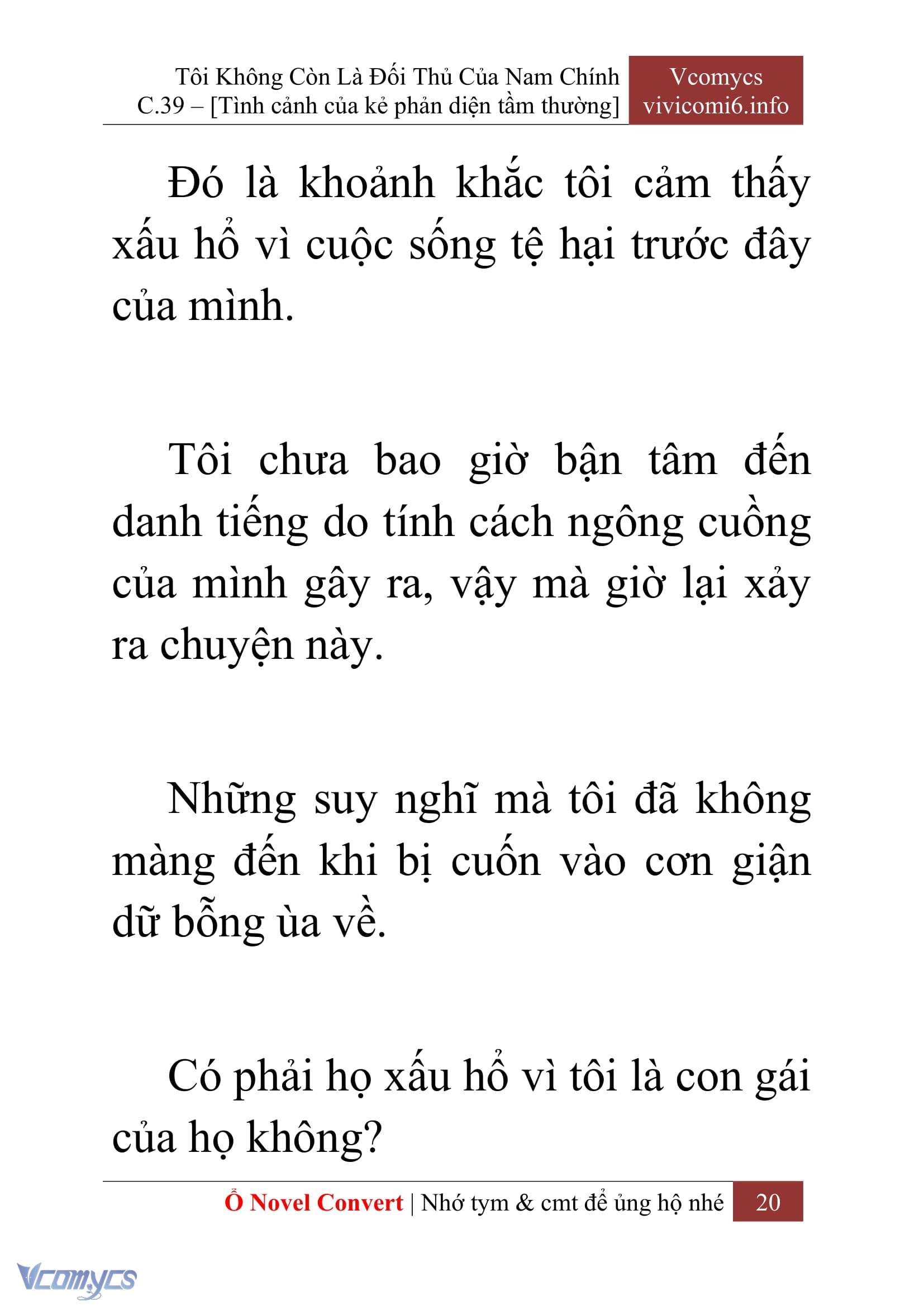 [Novel] Tôi Không Còn Là Đối Thủ Của Nam Chính Chap 39 - Trang 2