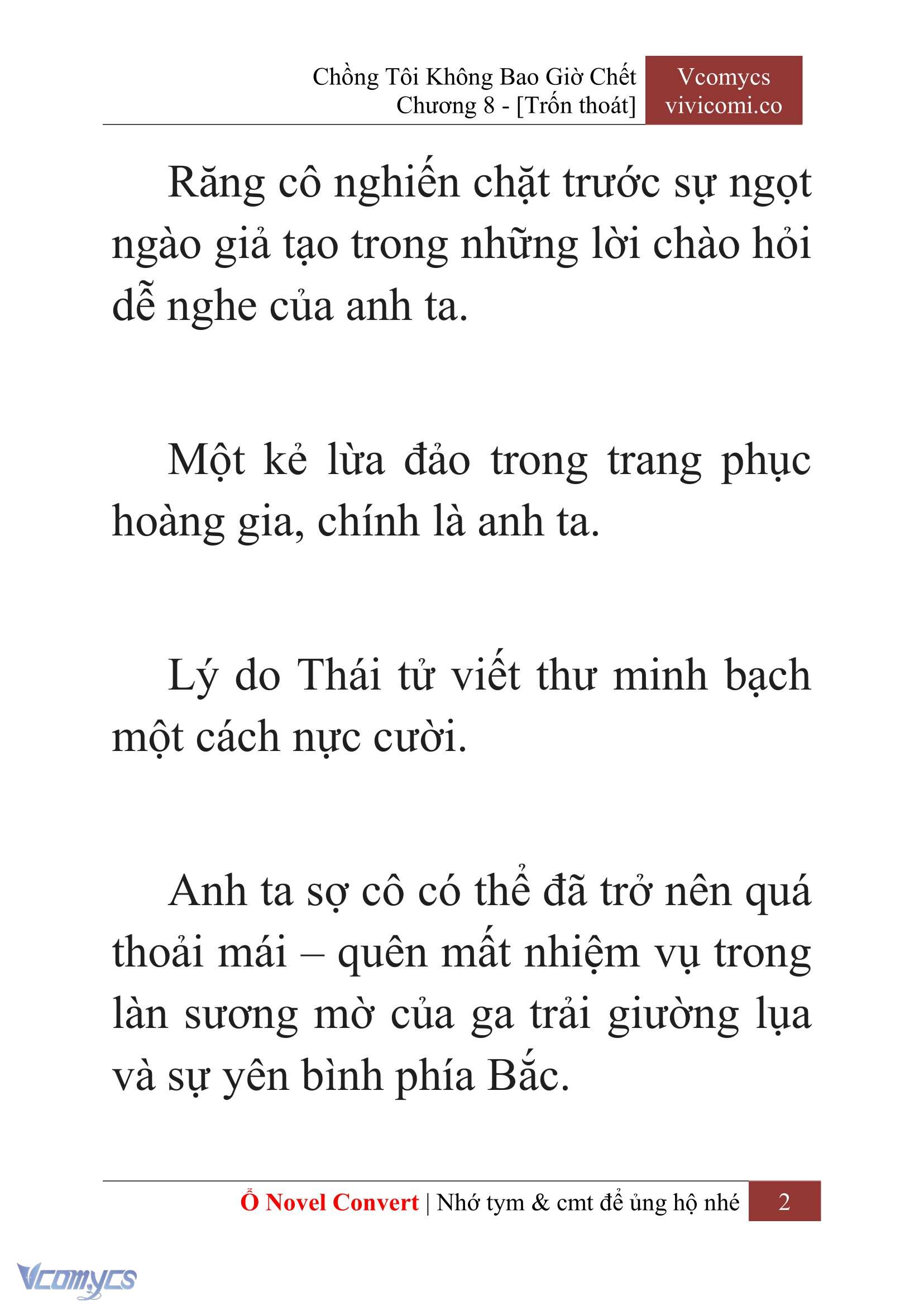 [Novel] Chồng Tôi Không Bao Giờ Chết Chap 8 - Next Chap 9