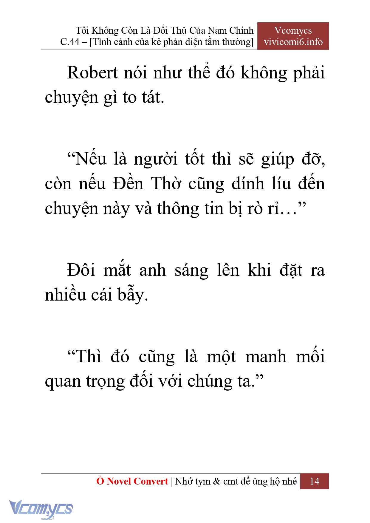 [Novel] Tôi Không Còn Là Đối Thủ Của Nam Chính Chap 44 - Trang 2