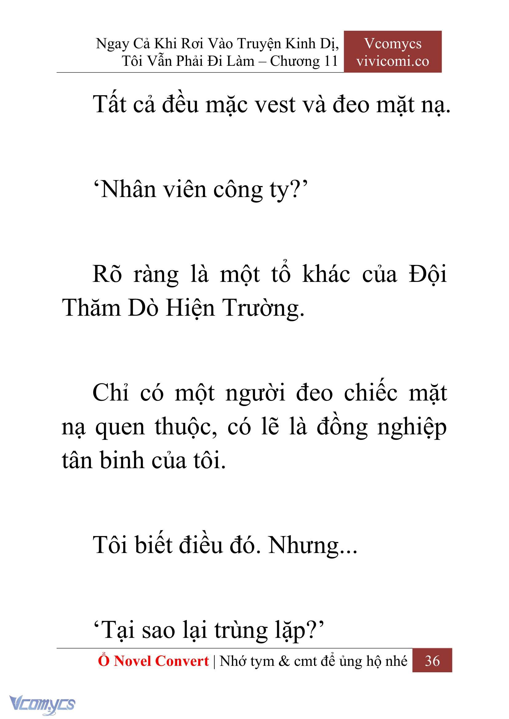 [Novel] Ngay Cả Khi Rơi Vào Truyện Kinh Dị, Tôi Vẫn Phải Đi Làm Chap 11 - Next Chap 12