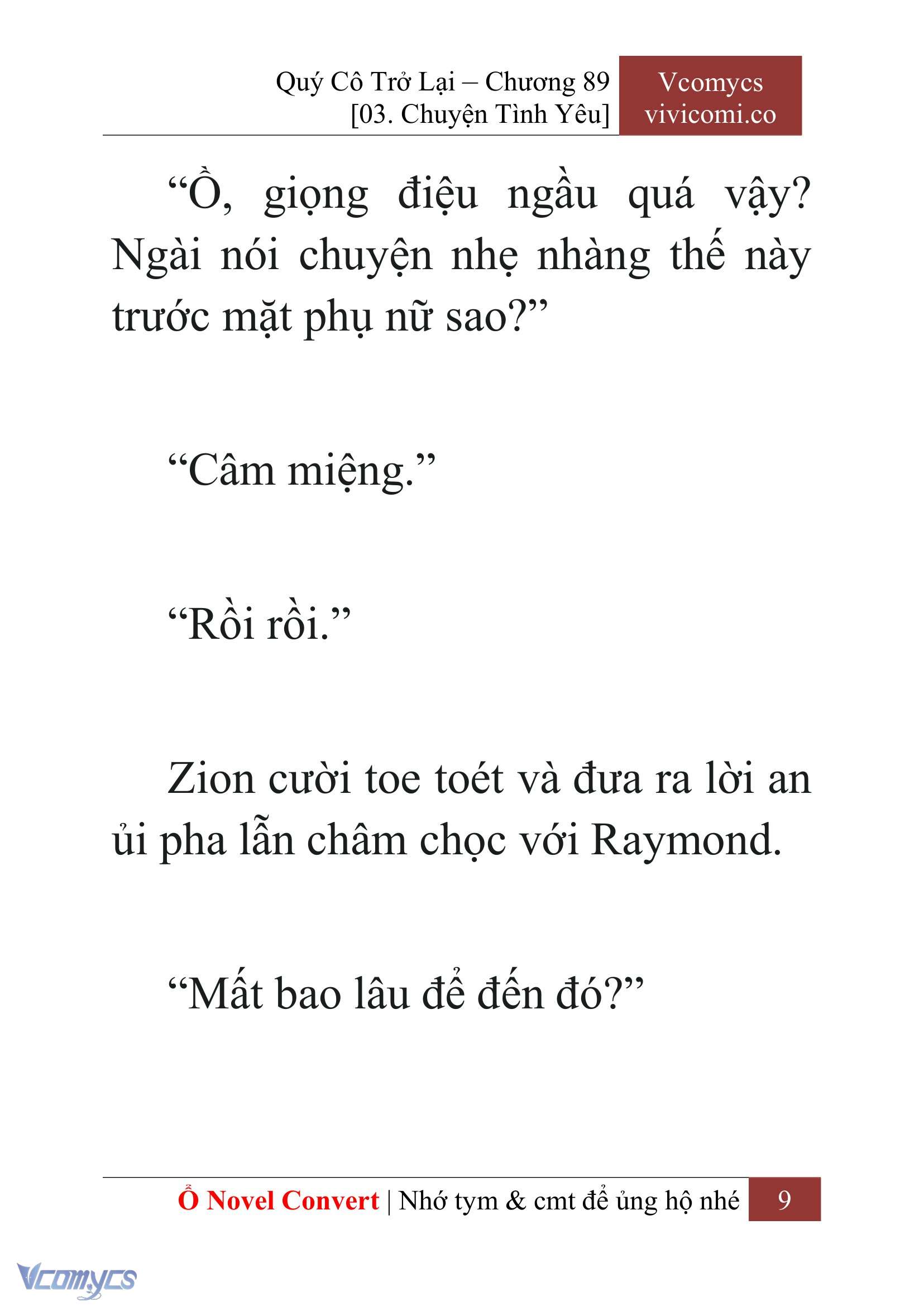 [Novel] Quý Cô Trở Lại Chap 89 - Next Chap 90