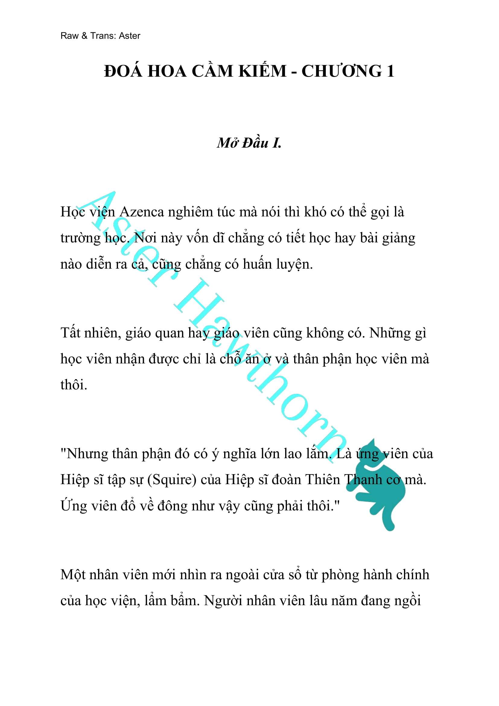 [NOVEL] Đóa Hoa Cầm Kiếm Chap 1 - Next Chap 2