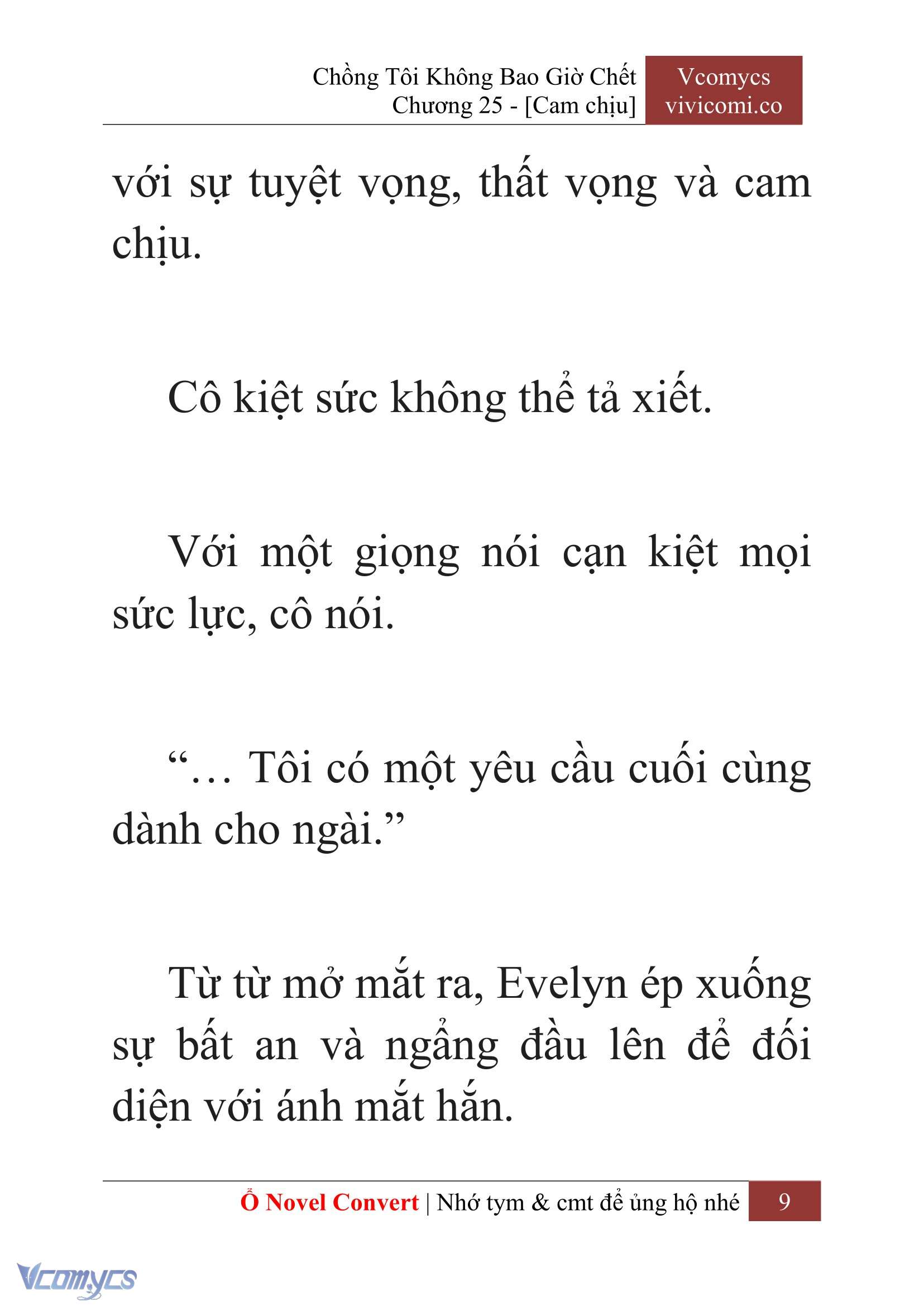 [Novel] Chồng Tôi Không Bao Giờ Chết Chap 25 - Trang 2
