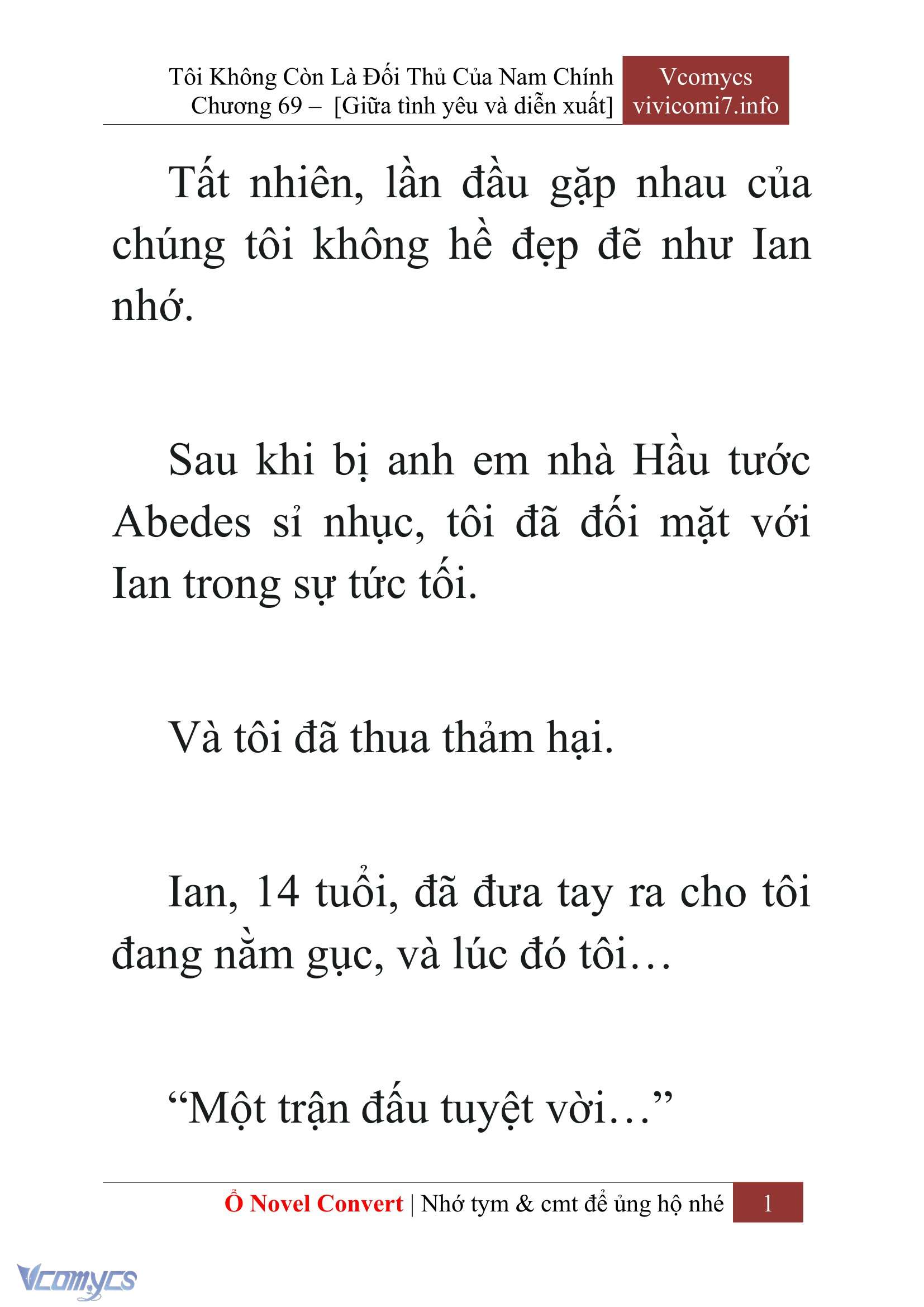 [Novel] Tôi Không Còn Là Đối Thủ Của Nam Chính Chap 69 - Trang 2