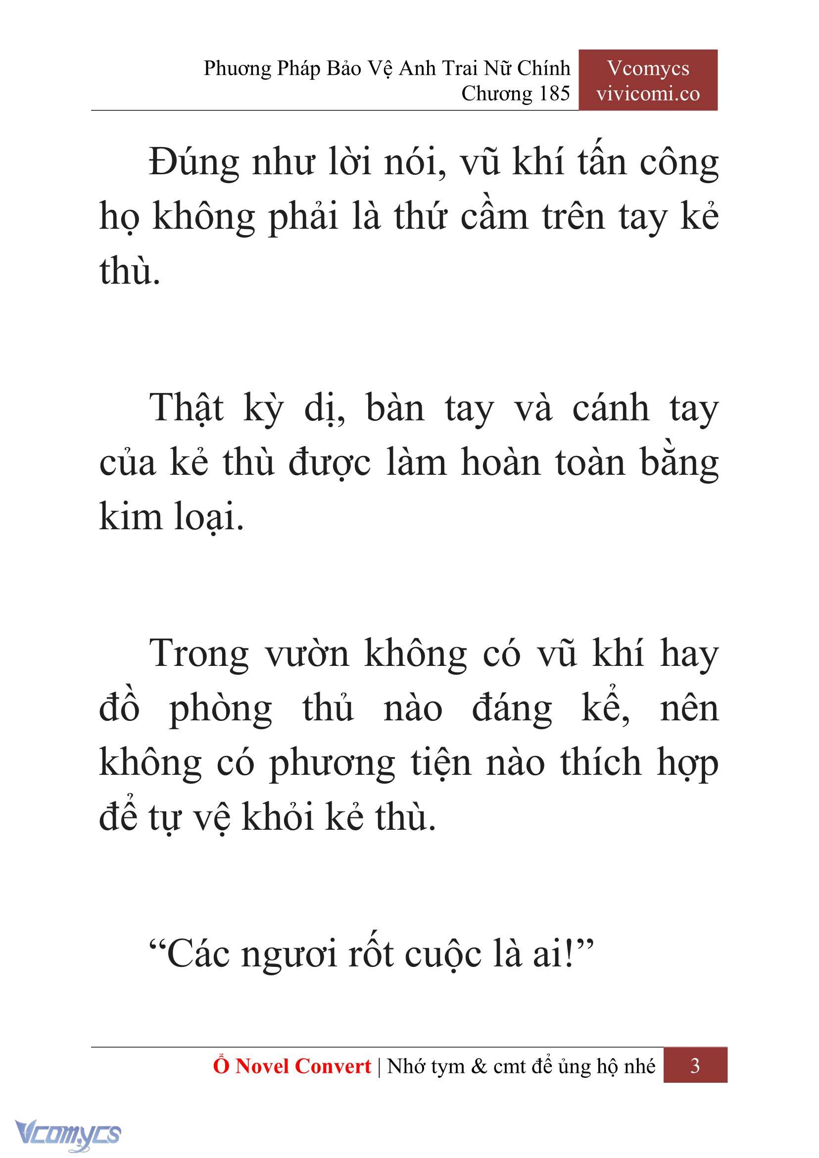[Novel] Phương Pháp Bảo Vệ Anh Trai Nữ Chính Chap 185 - Trang 2