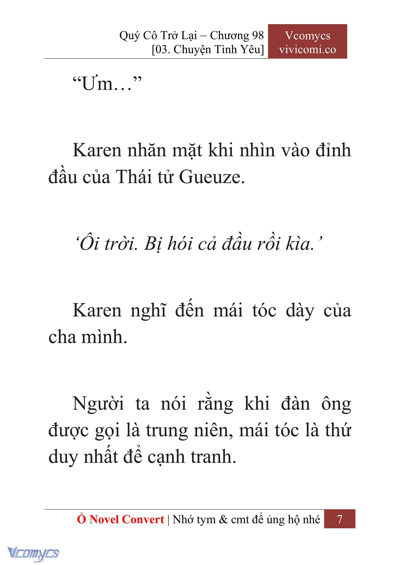 [Novel] Quý Cô Trở Lại Chap 98 - Next Chap 99