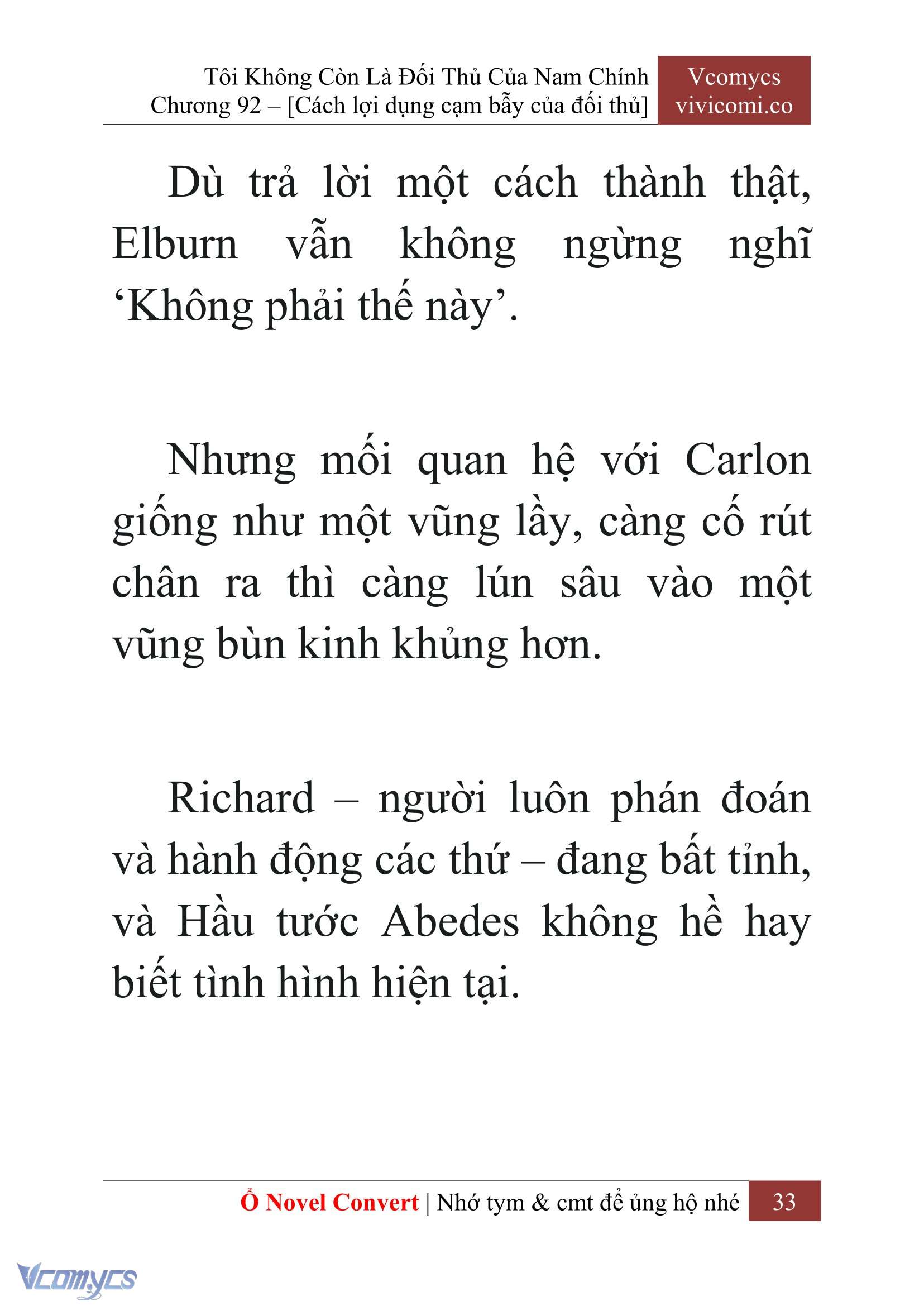 [Novel] Tôi Không Còn Là Đối Thủ Của Nam Chính Chap 92 - Trang 2