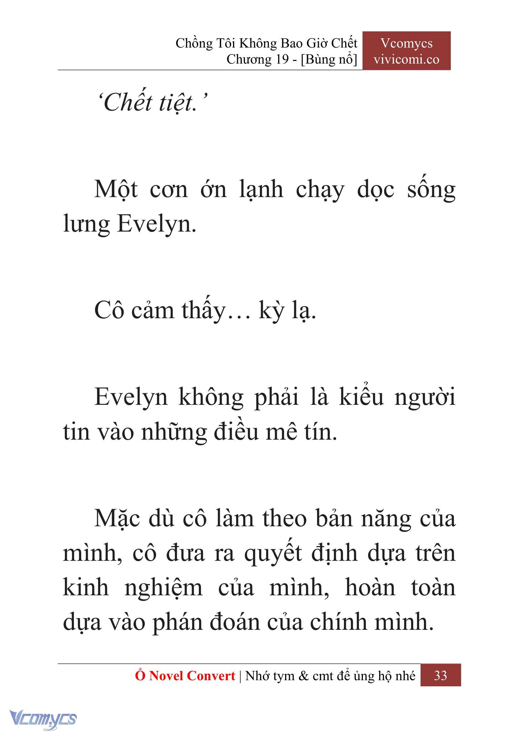 [Novel] Chồng Tôi Không Bao Giờ Chết Chap 19 - Trang 2