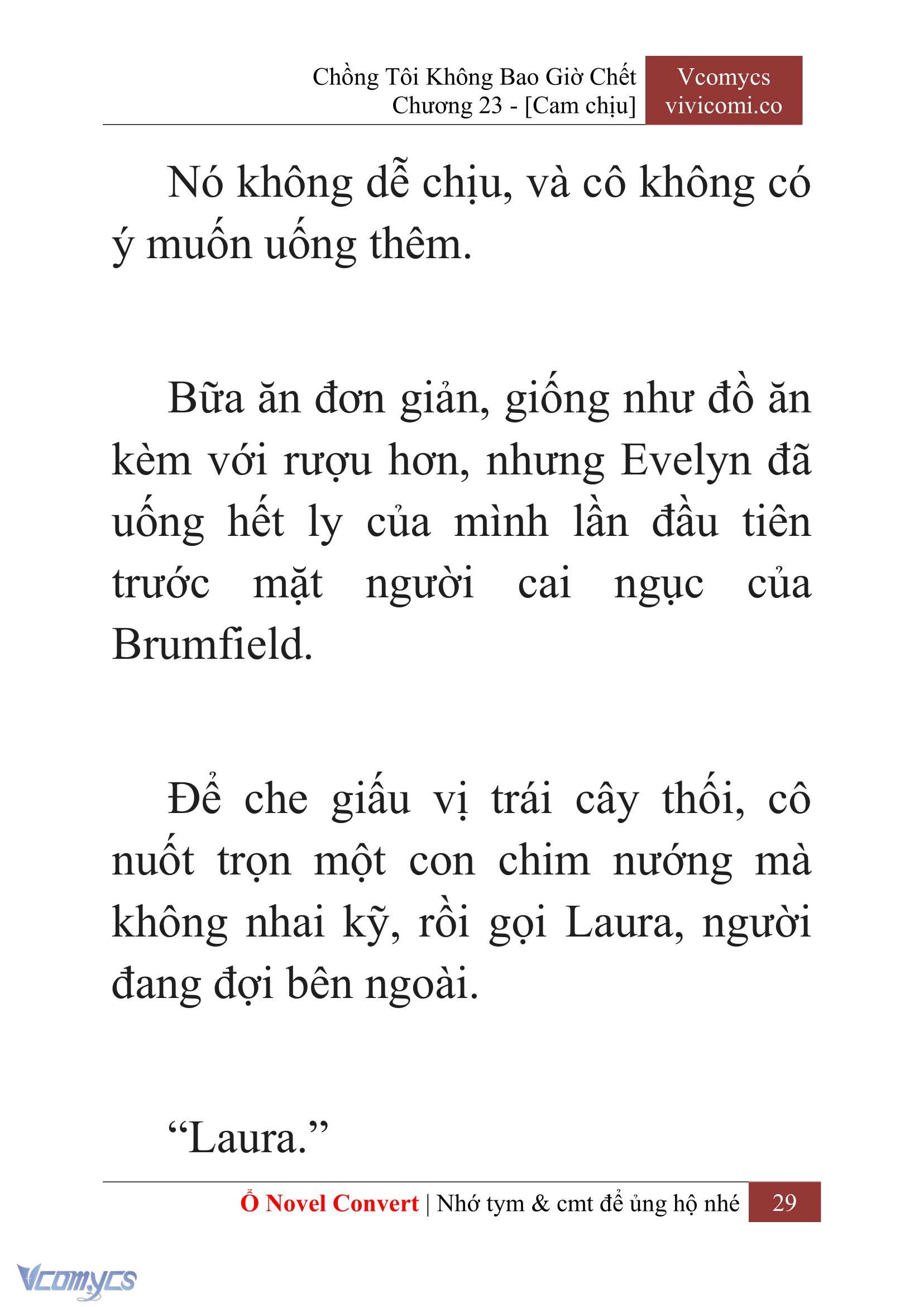 [Novel] Chồng Tôi Không Bao Giờ Chết Chap 23 - Trang 2