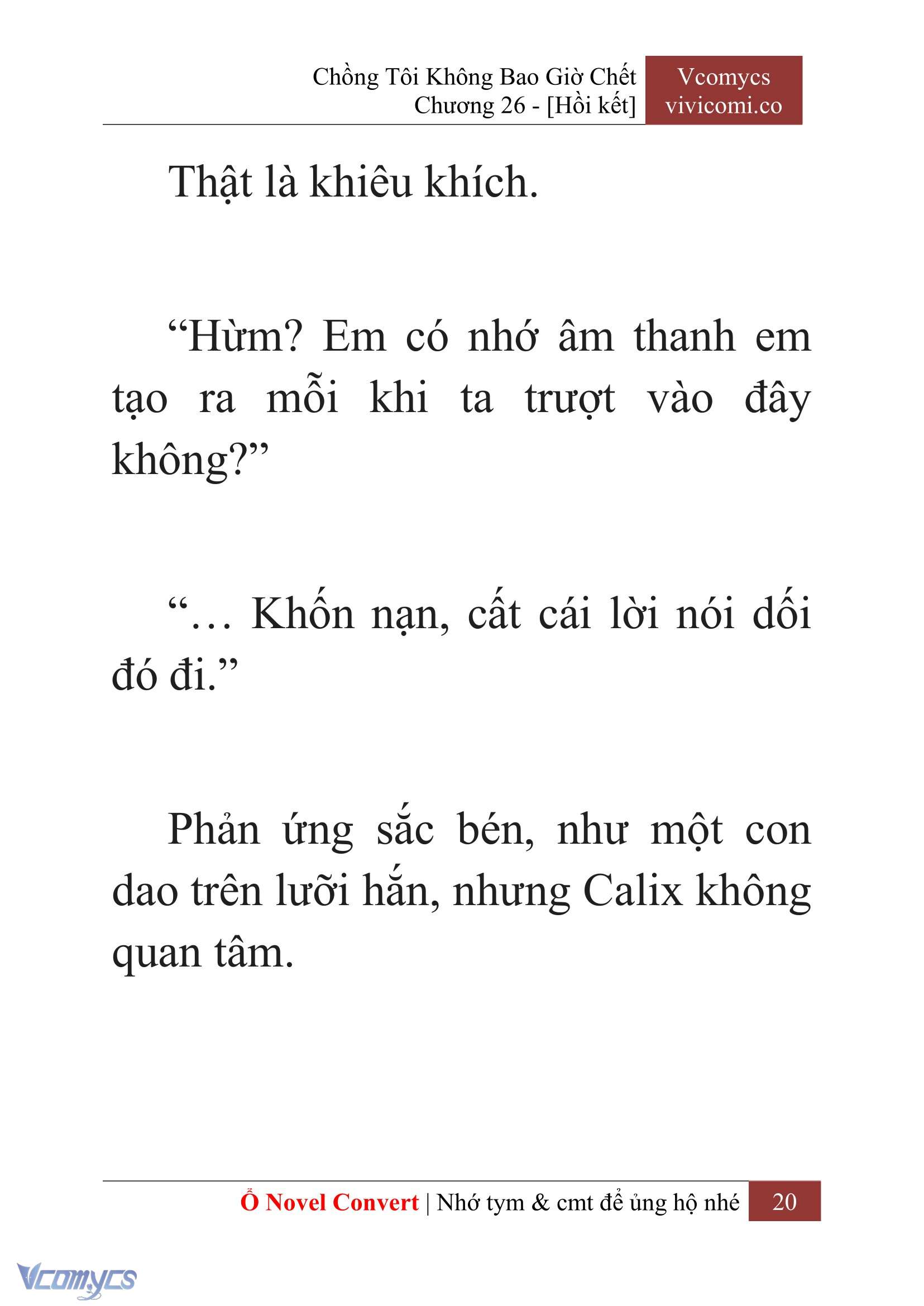 [Novel] Chồng Tôi Không Bao Giờ Chết Chap 26 - Trang 2