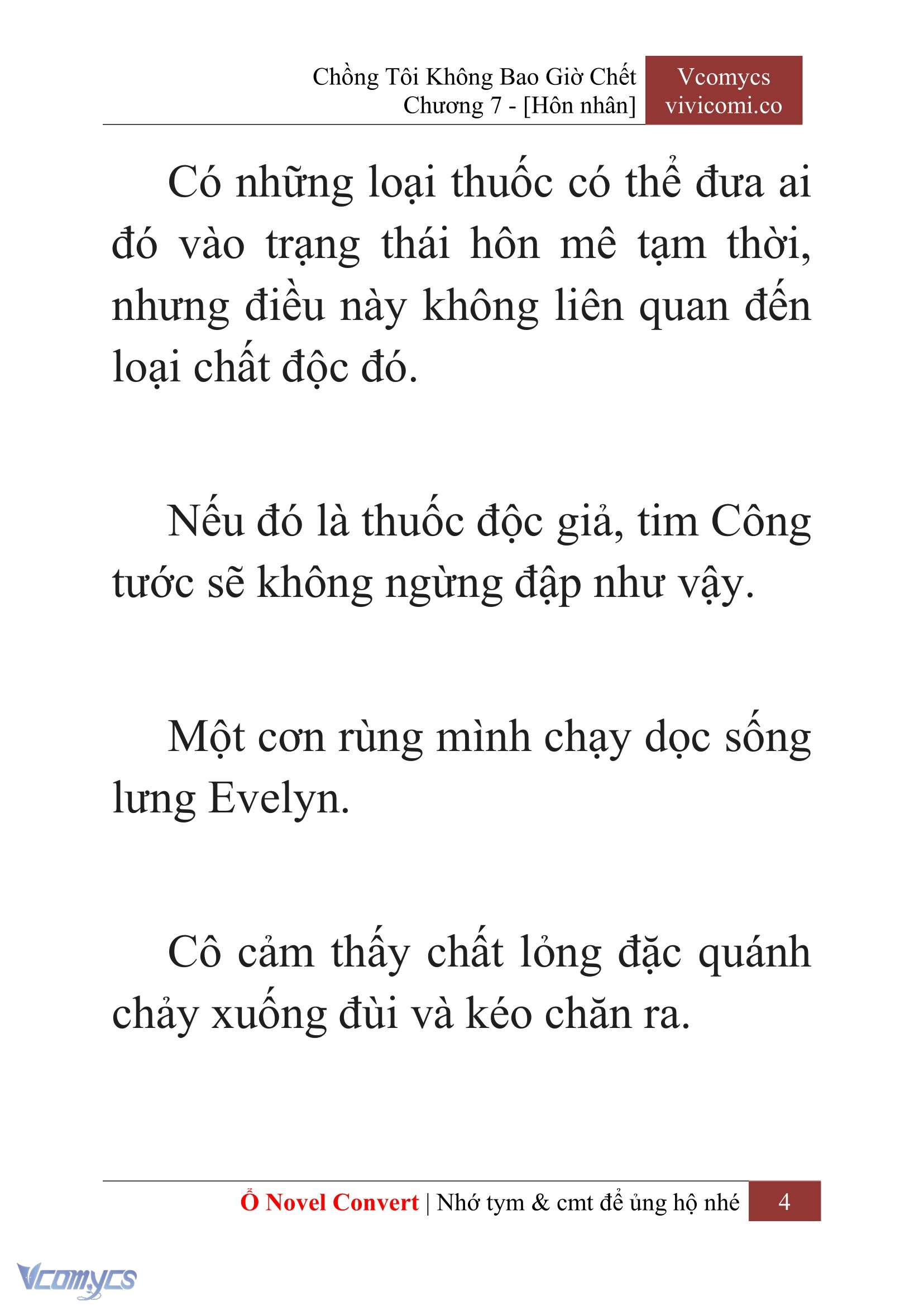 [Novel] Chồng Tôi Không Bao Giờ Chết Chap 7 - Next Chap 8