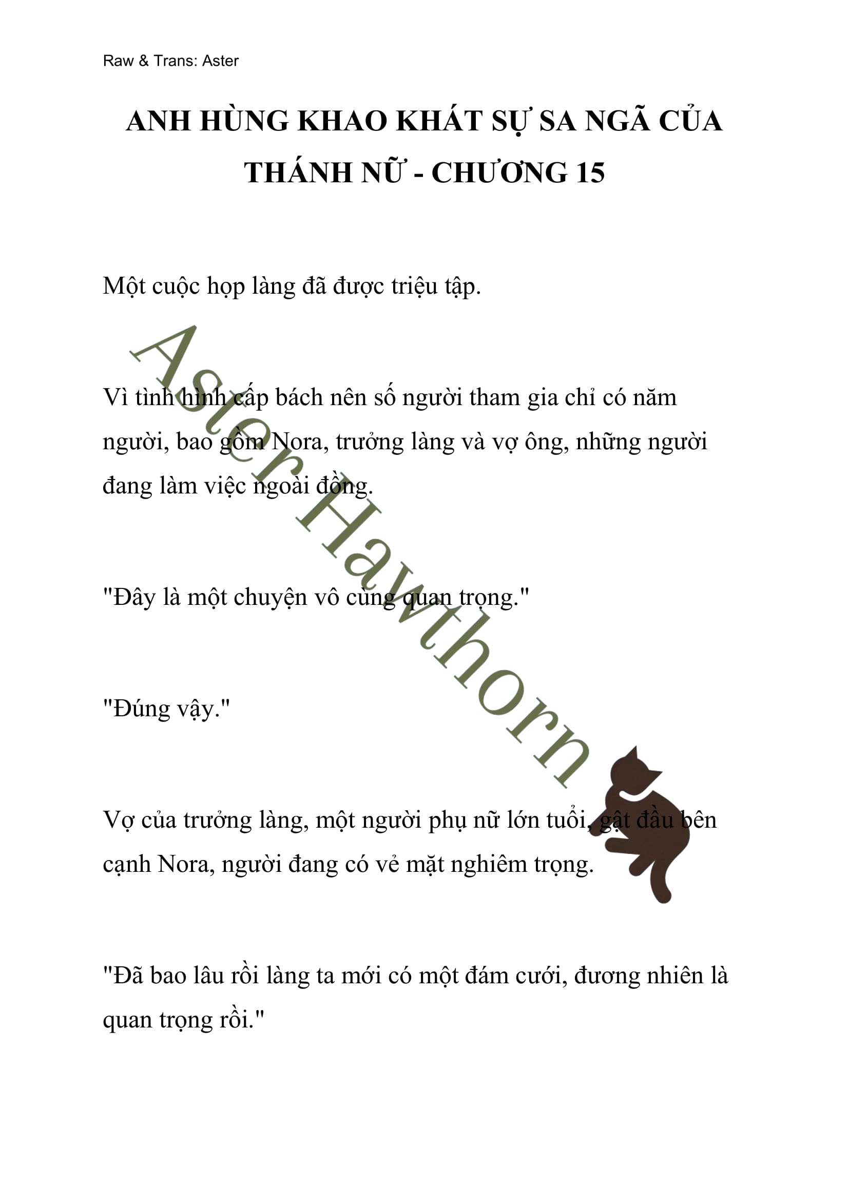 [NOVEL] Anh Hùng Khao Khát Sự Sa Ngã Của Thánh Nữ Chap 15 - Next Chap 16