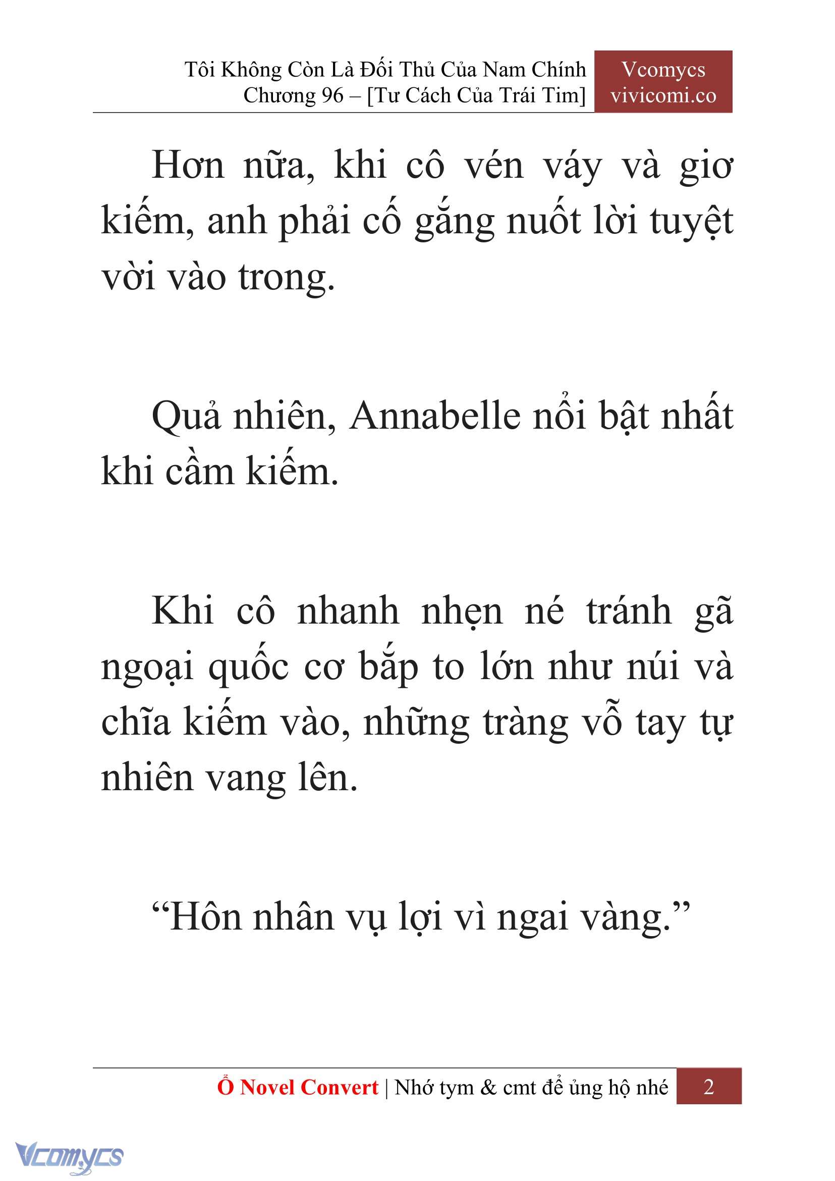 [Novel] Tôi Không Còn Là Đối Thủ Của Nam Chính Chap 96 - Trang 2