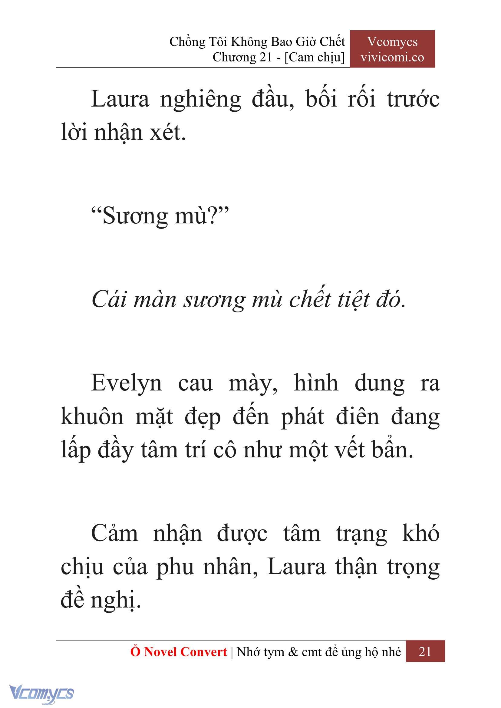 [Novel] Chồng Tôi Không Bao Giờ Chết Chap 21 - Trang 2