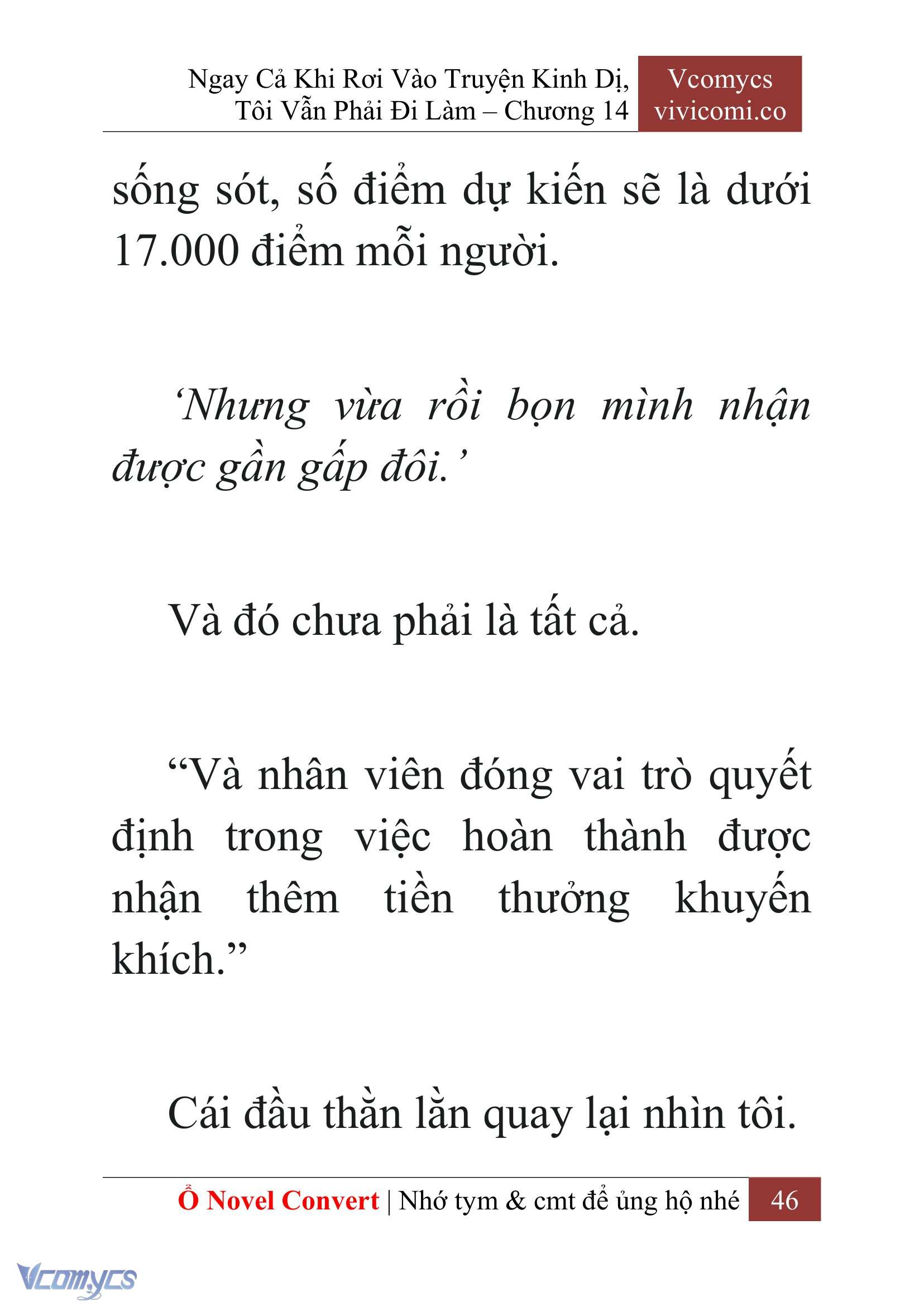 [Novel] Ngay Cả Khi Rơi Vào Truyện Kinh Dị, Tôi Vẫn Phải Đi Làm Chap 14 - Next 
