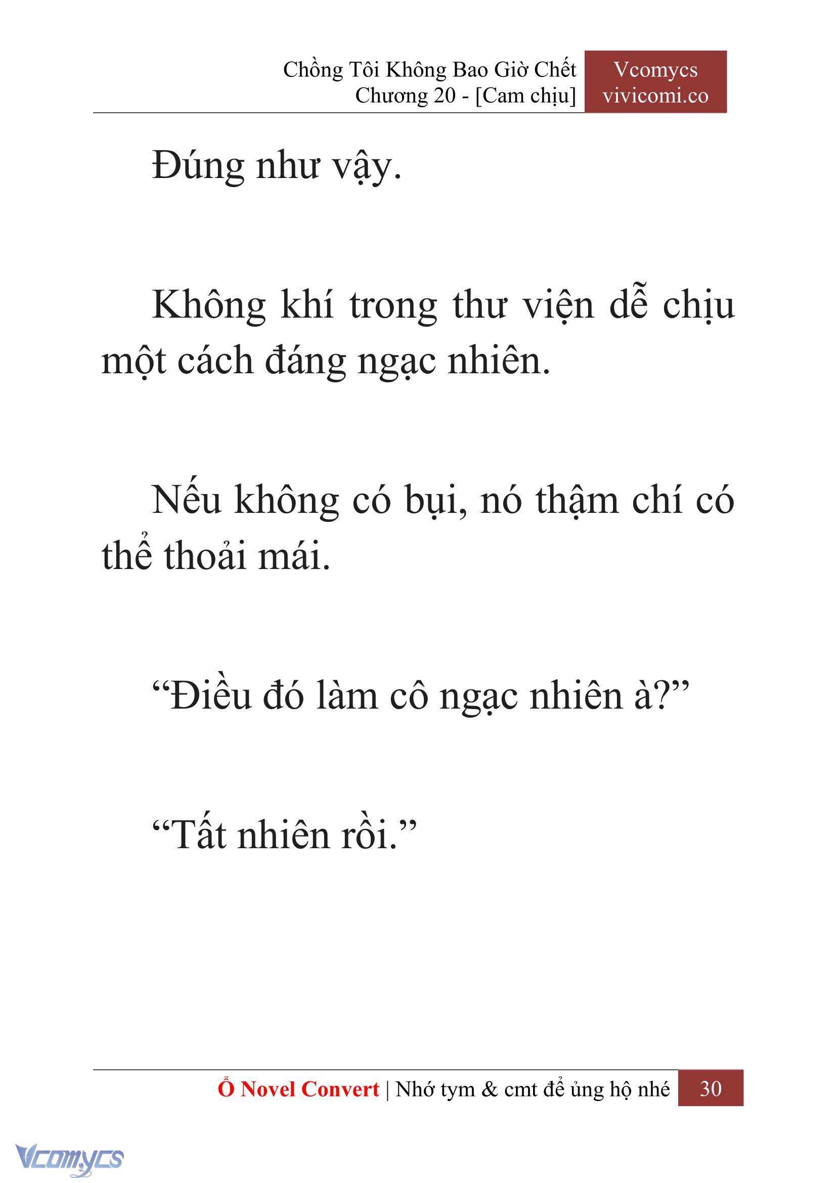 [Novel] Chồng Tôi Không Bao Giờ Chết Chap 20 - Trang 2