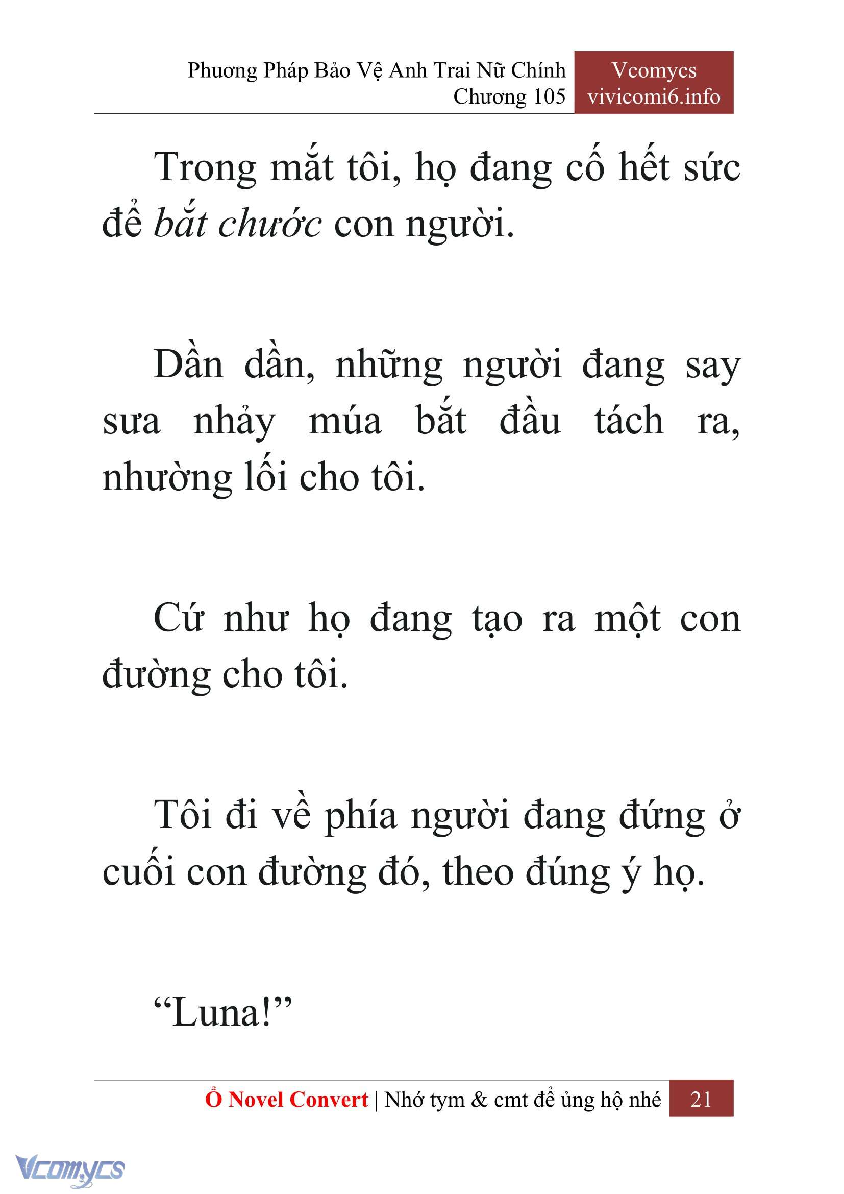 [Novel] Phương Pháp Bảo Vệ Anh Trai Nữ Chính Chap 105 - Next Chap 106