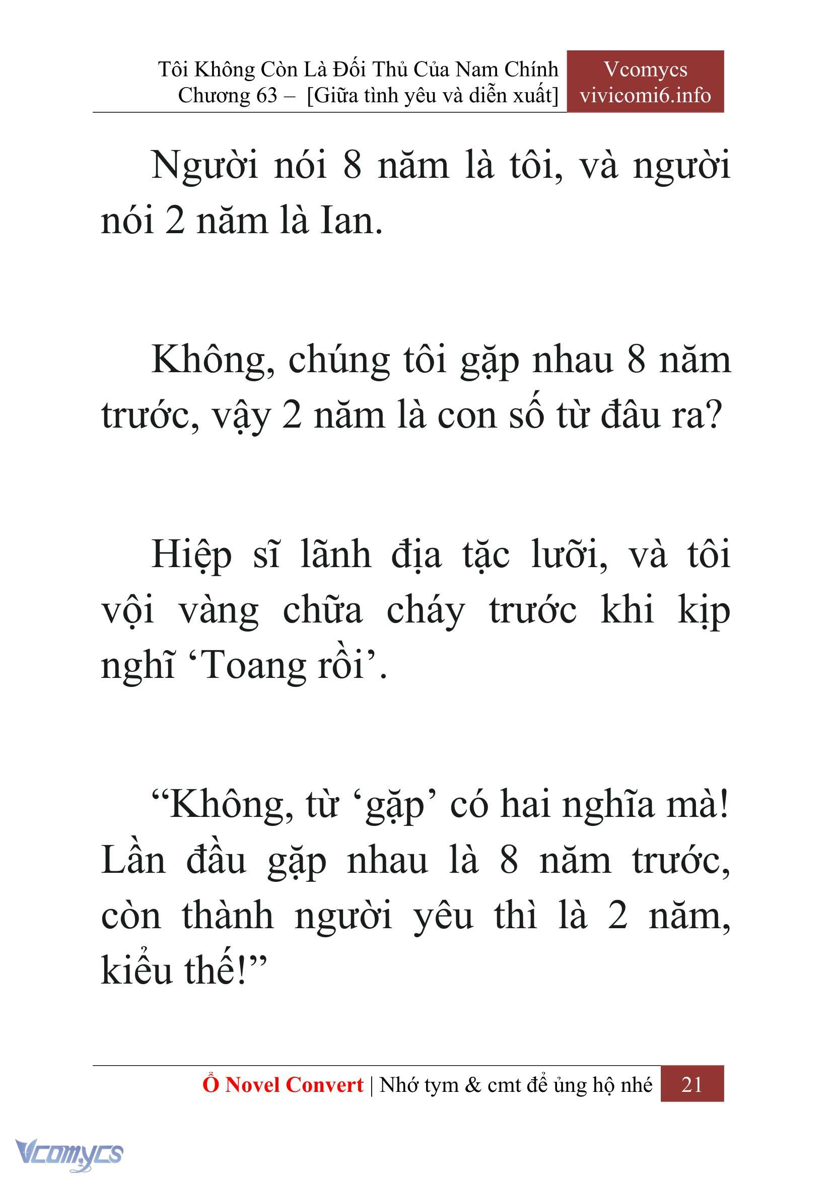 [Novel] Tôi Không Còn Là Đối Thủ Của Nam Chính Chap 63 - Trang 2