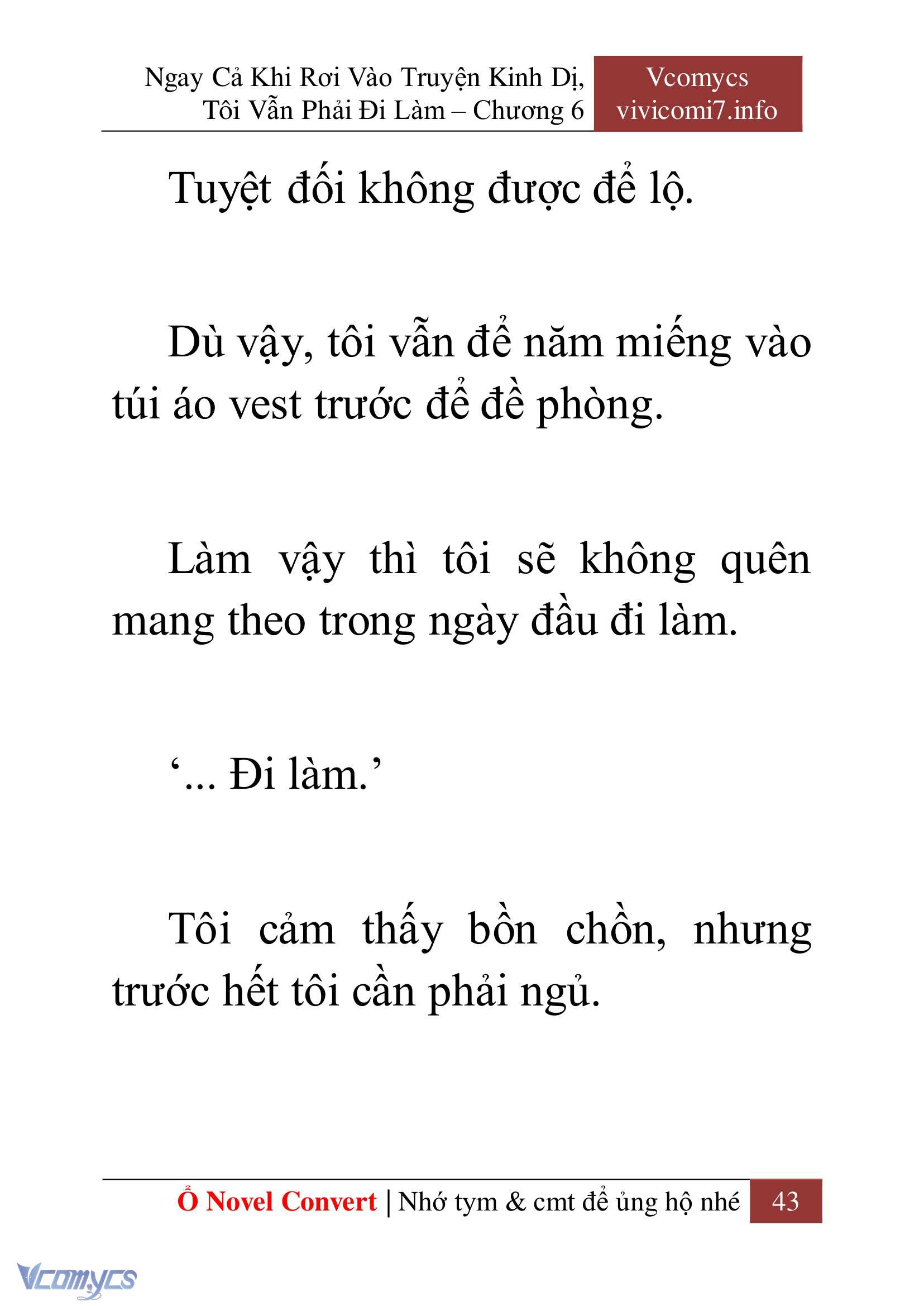 [Novel] Ngay Cả Khi Rơi Vào Truyện Kinh Dị, Tôi Vẫn Phải Đi Làm Chap 6 - Next Chap 7