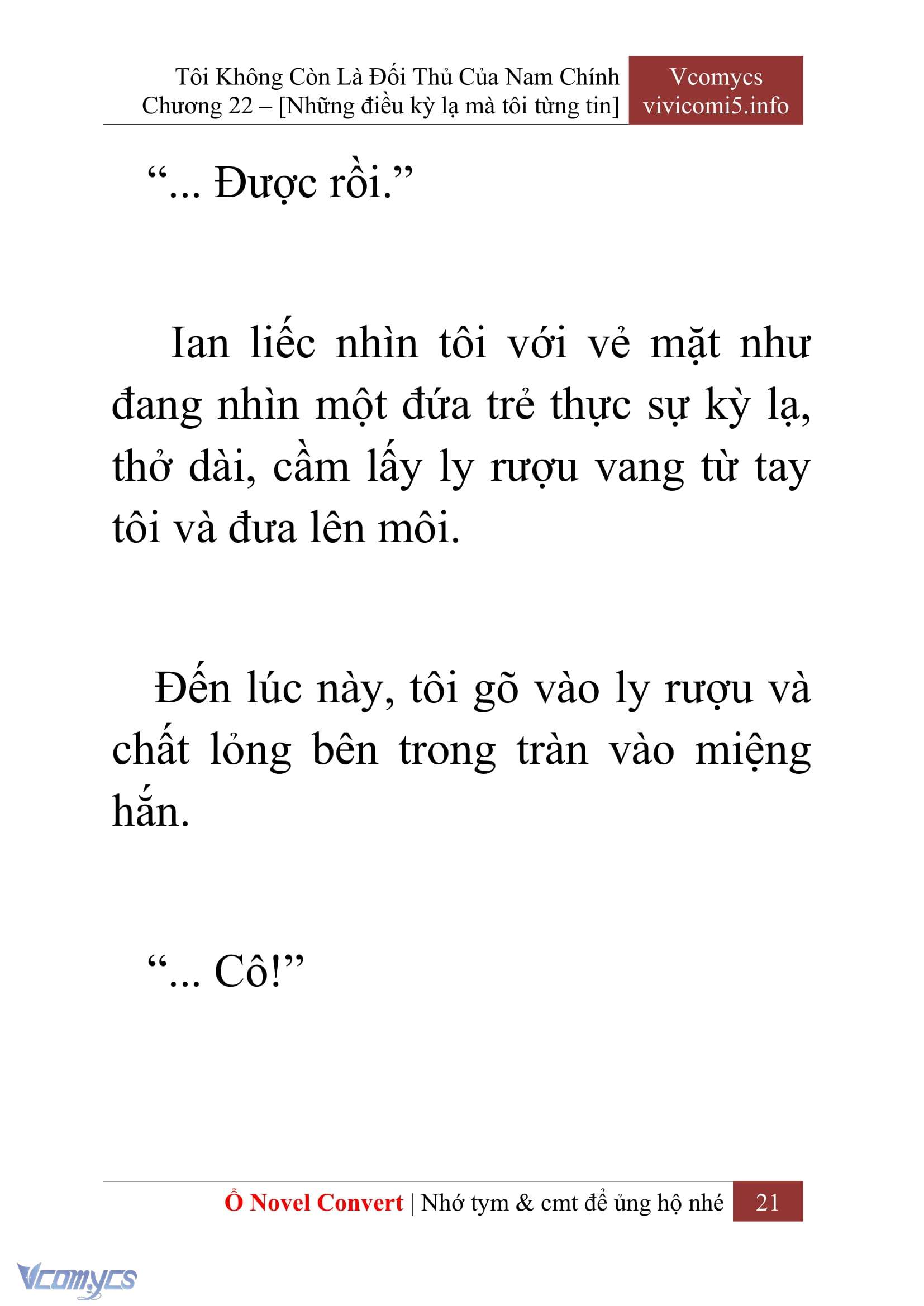 [Novel] Tôi Không Còn Là Đối Thủ Của Nam Chính Chap 22 - Trang 2