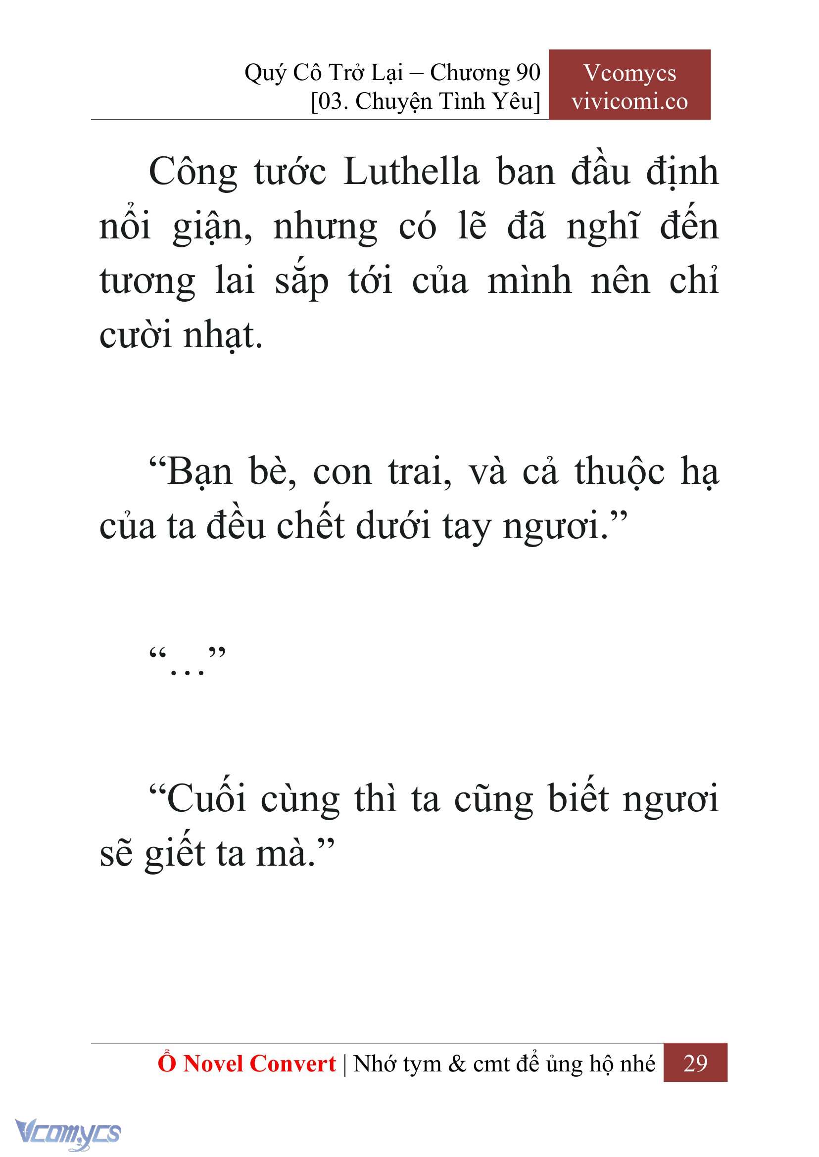 [Novel] Quý Cô Trở Lại Chap 90 - Next Chap 91