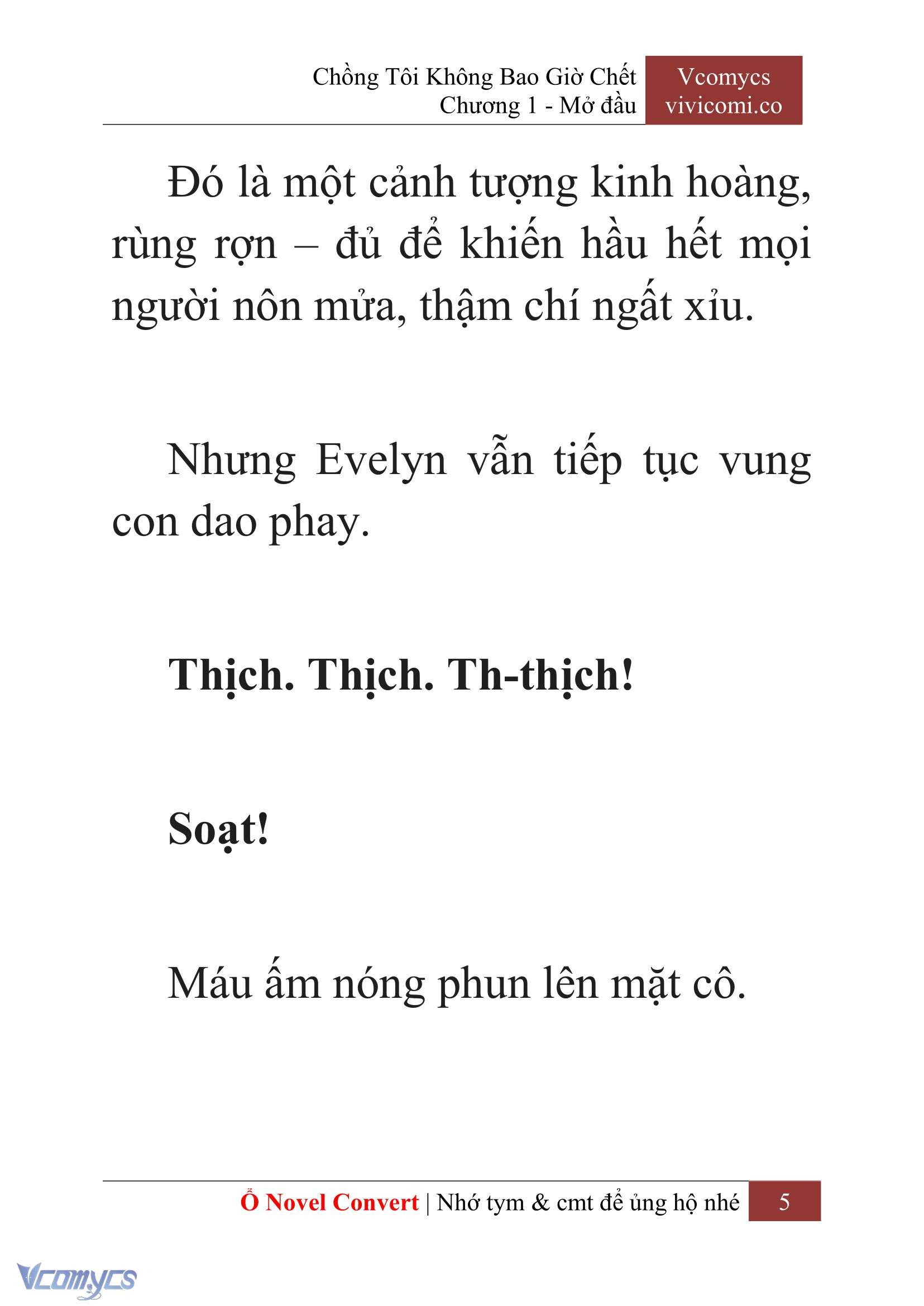 [Novel] Chồng Tôi Không Bao Giờ Chết Chap 1 - Next Chap 2