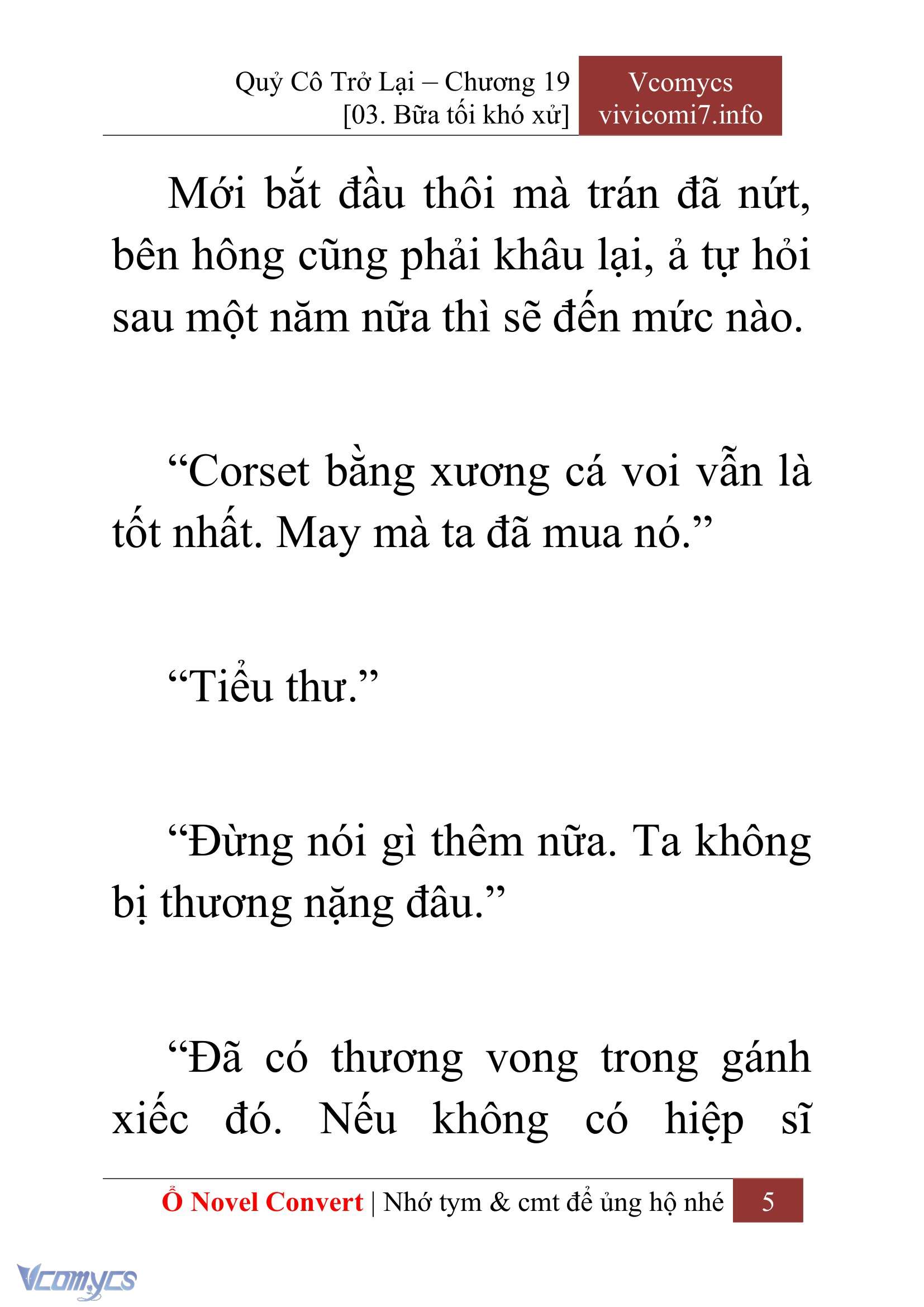 [Novel] Quý Cô Trở Lại Chap 19 - Next Chap 20