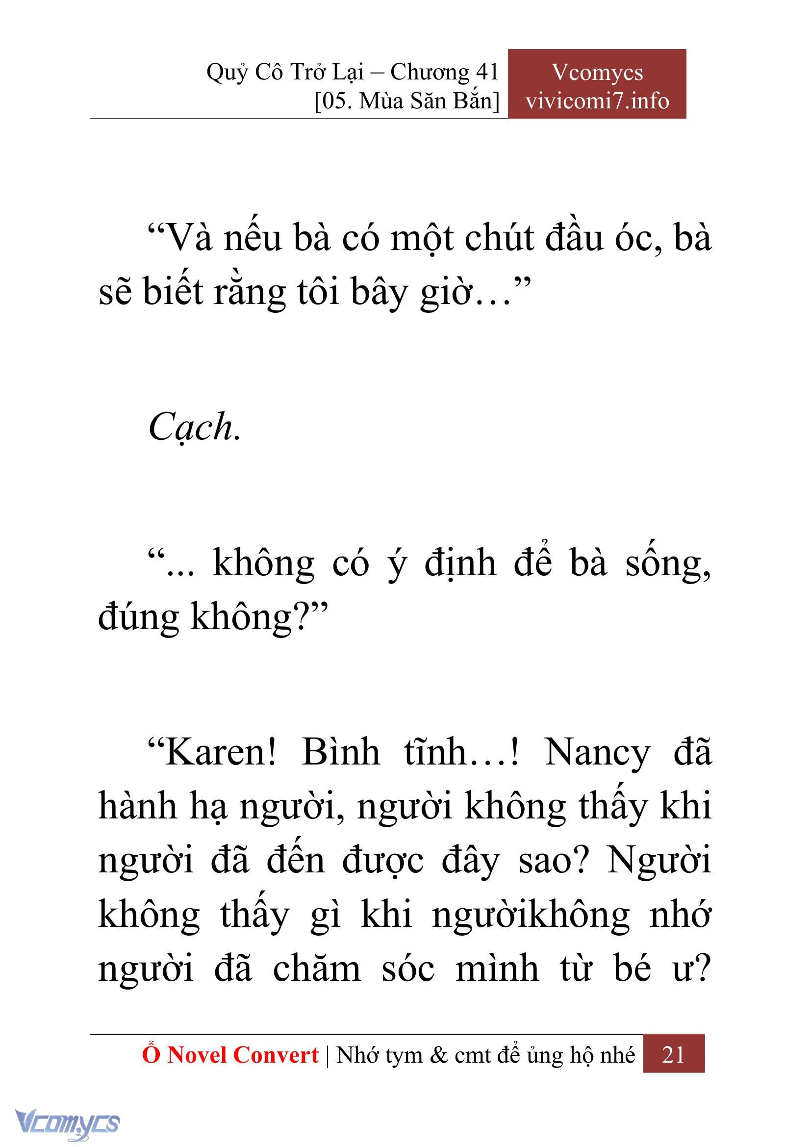 [Novel] Quý Cô Trở Lại Chap 41 - Next Chap 42