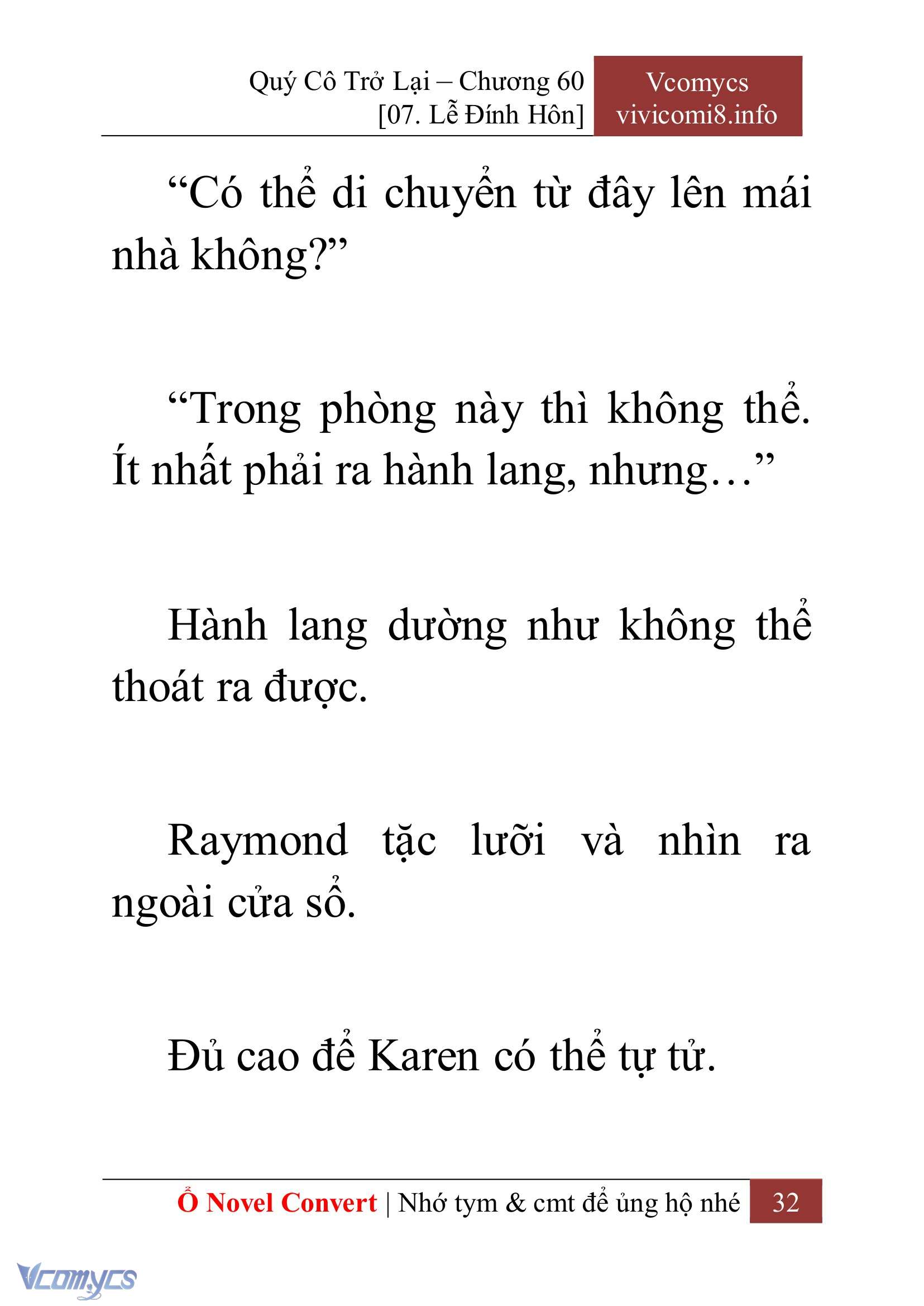 [Novel] Quý Cô Trở Lại Chap 60 - Next Chap 61