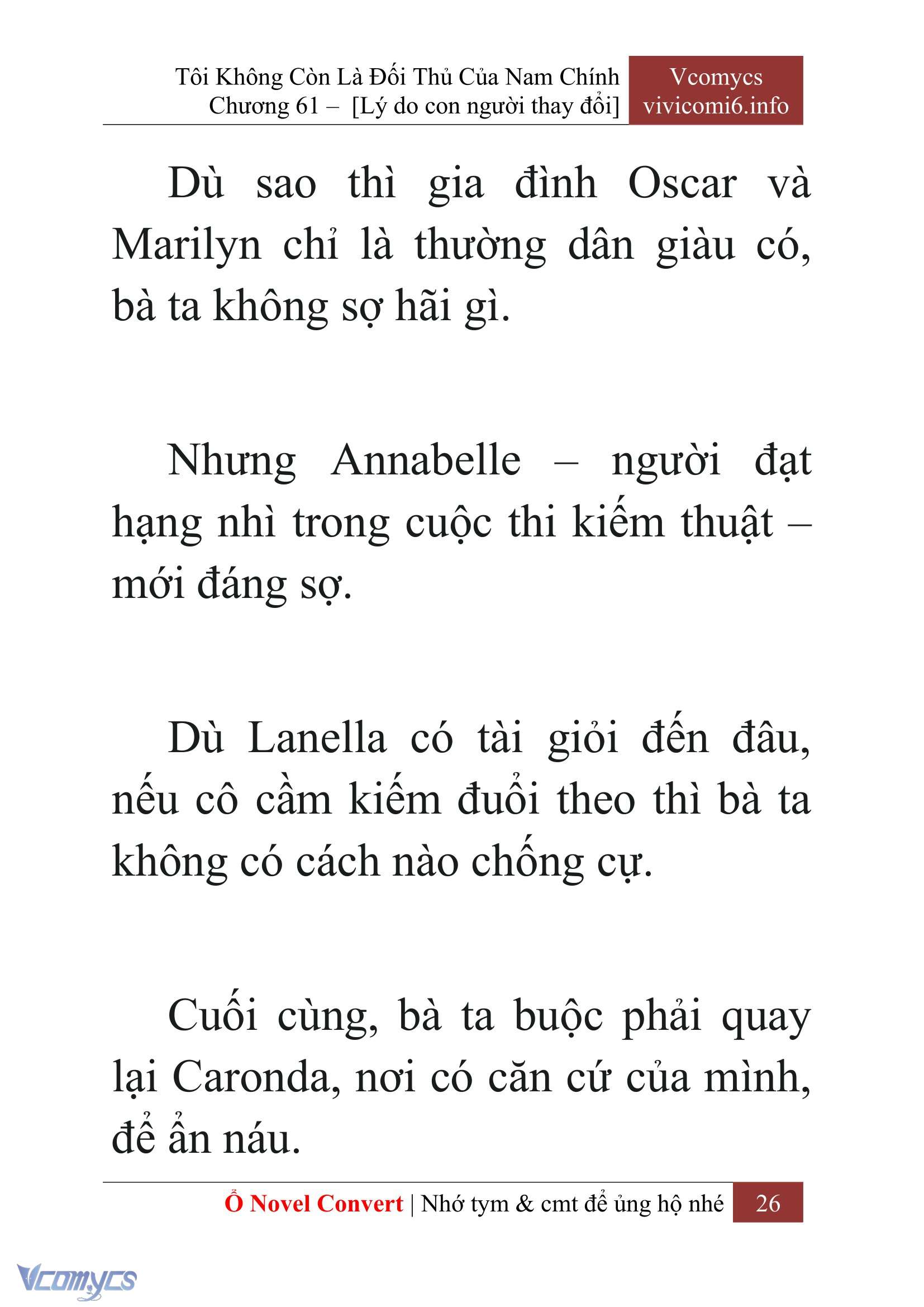 [Novel] Tôi Không Còn Là Đối Thủ Của Nam Chính Chap 61 - Trang 2