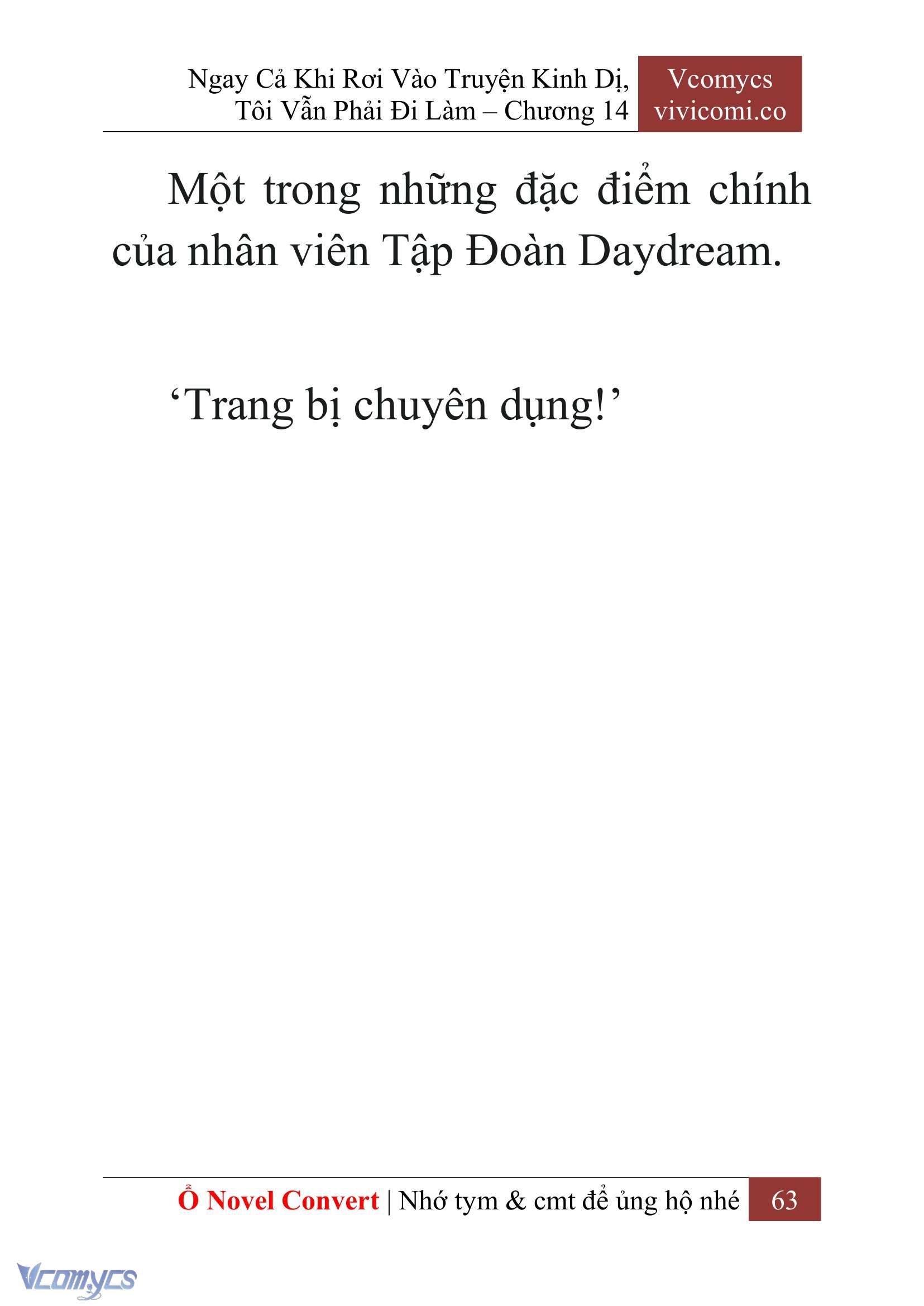 [Novel] Ngay Cả Khi Rơi Vào Truyện Kinh Dị, Tôi Vẫn Phải Đi Làm Chap 14 - Next 