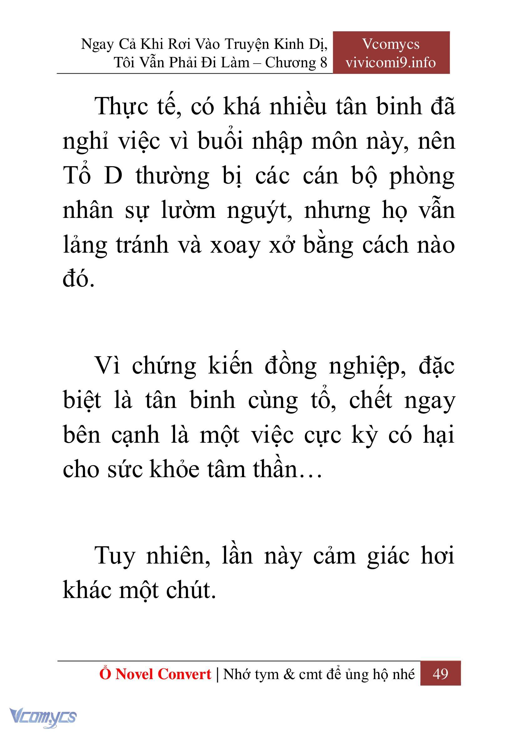 [Novel] Ngay Cả Khi Rơi Vào Truyện Kinh Dị, Tôi Vẫn Phải Đi Làm Chap 8 - Next Chap 9