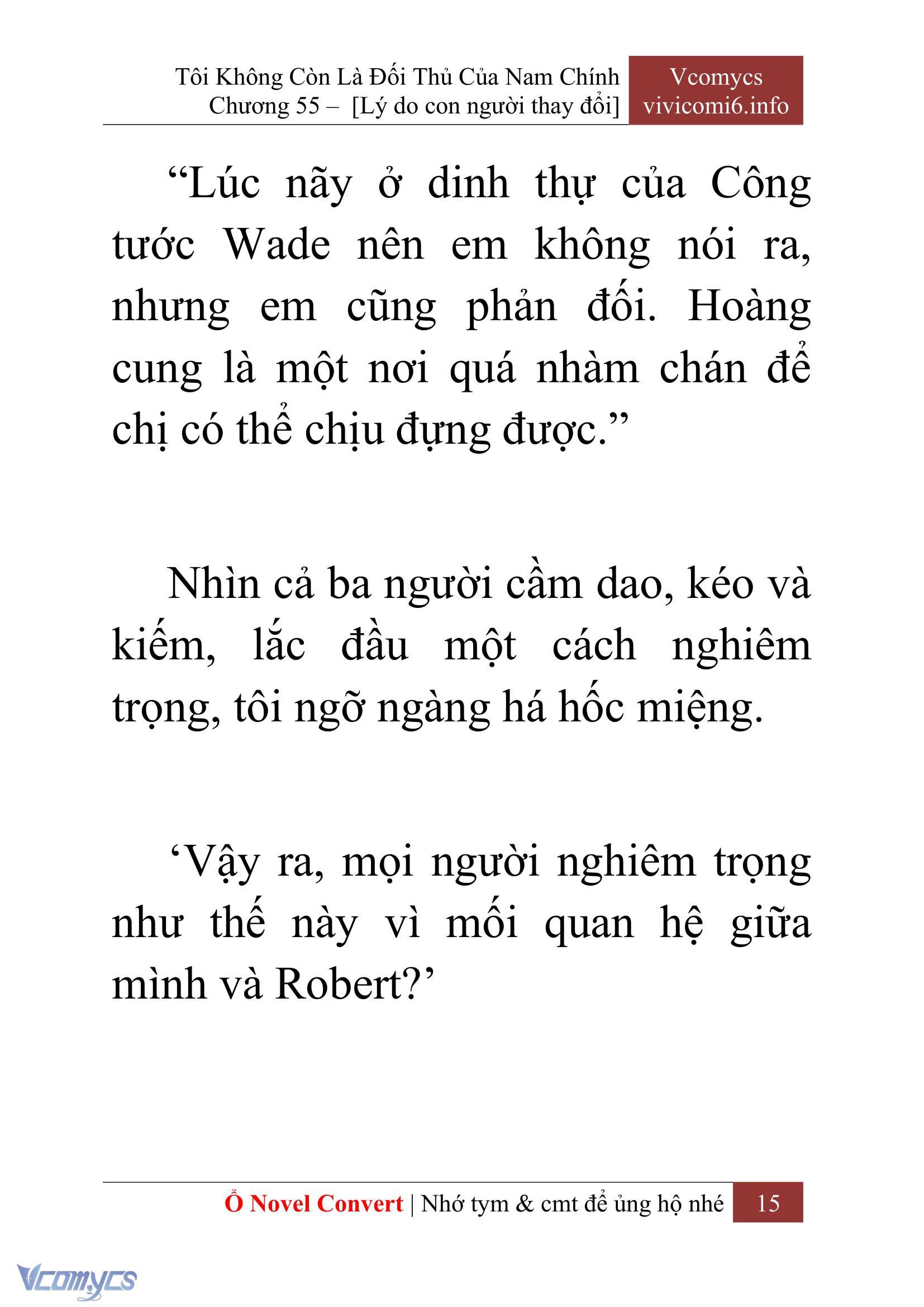 [Novel] Tôi Không Còn Là Đối Thủ Của Nam Chính Chap 55 - Trang 2