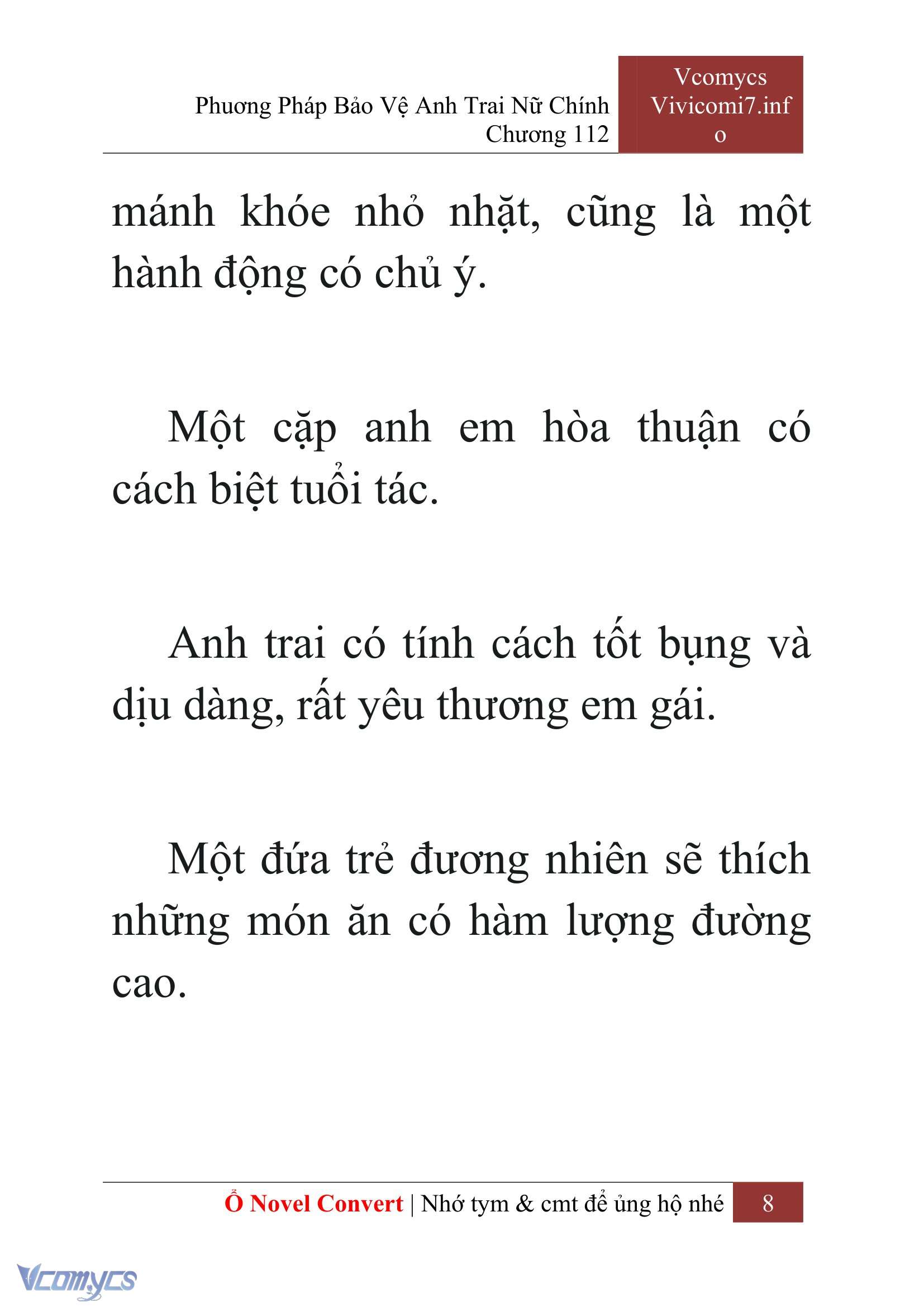 [Novel] Phương Pháp Bảo Vệ Anh Trai Nữ Chính Chap 112 - Next Chap 113