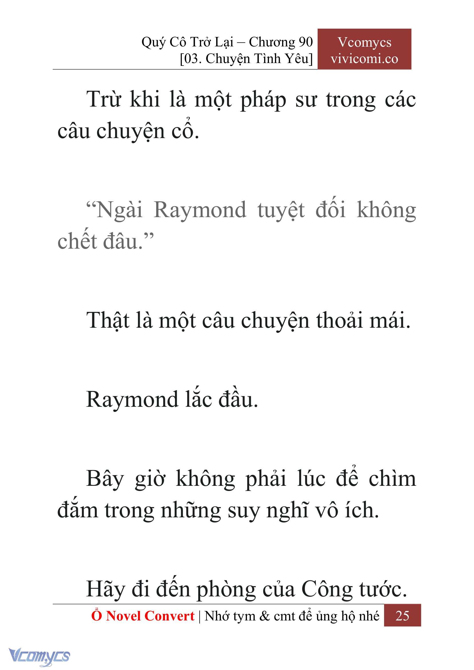 [Novel] Quý Cô Trở Lại Chap 90 - Next Chap 91