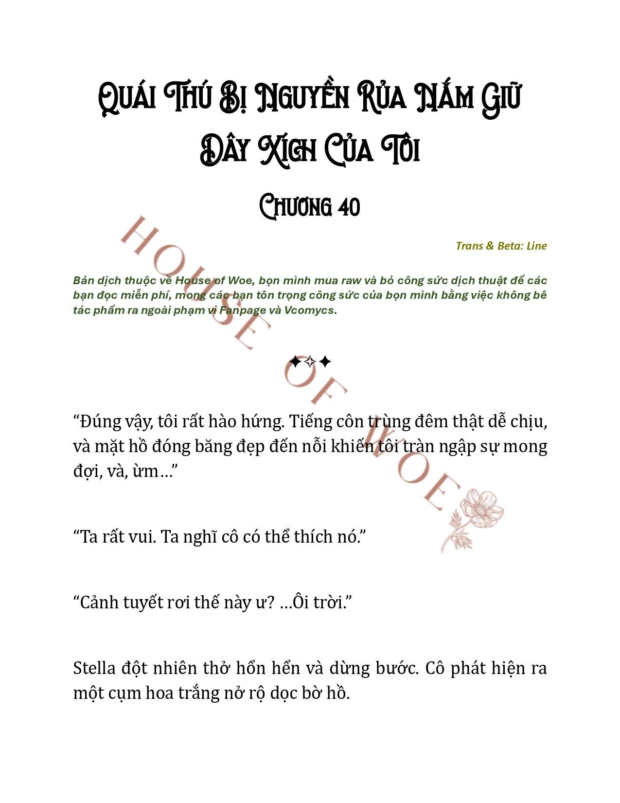[NOVEL] QUÁI THÚ BỊ NGUYỀN RỦA NẮM GIỮ DÂY XÍCH CỦA TÔI Chap 40 - Next Chap 41