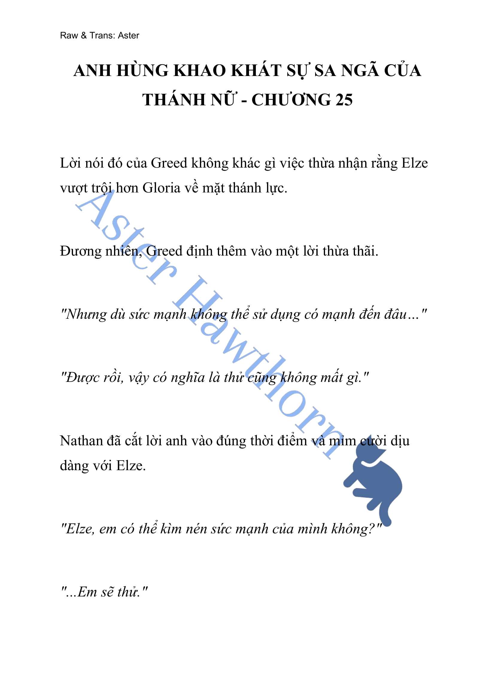 [NOVEL] Anh Hùng Khao Khát Sự Sa Ngã Của Thánh Nữ Chap 25 - Next Chap 26