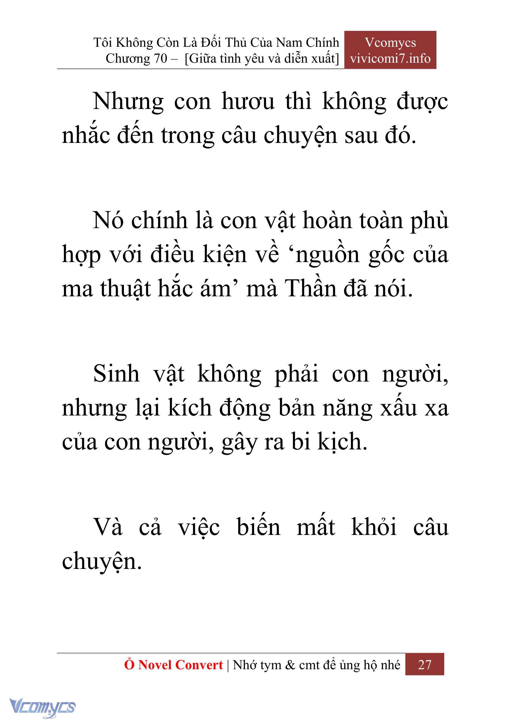 [Novel] Tôi Không Còn Là Đối Thủ Của Nam Chính Chap 70 - Trang 2