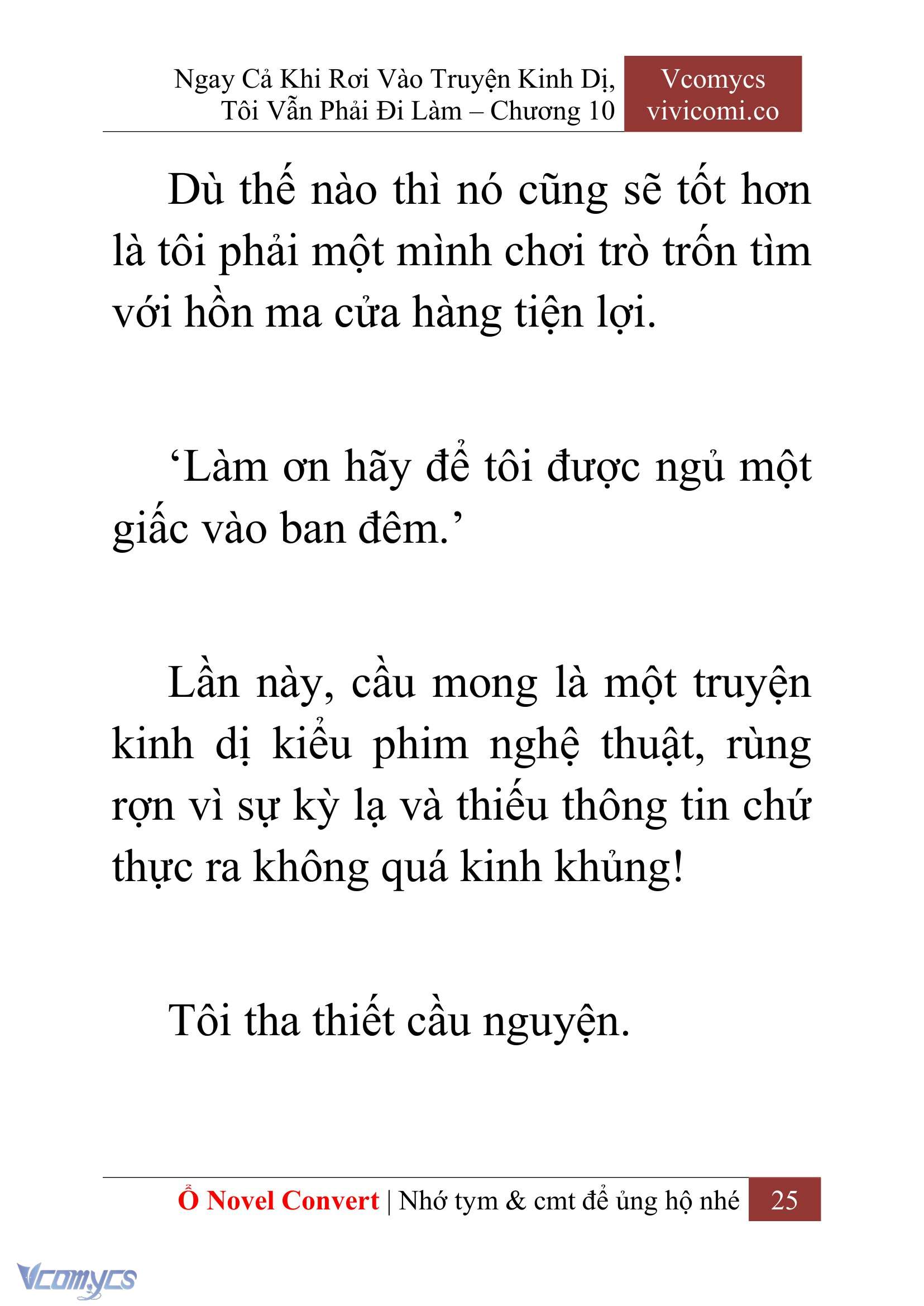 [Novel] Ngay Cả Khi Rơi Vào Truyện Kinh Dị, Tôi Vẫn Phải Đi Làm Chap 10 - Next Chap 11