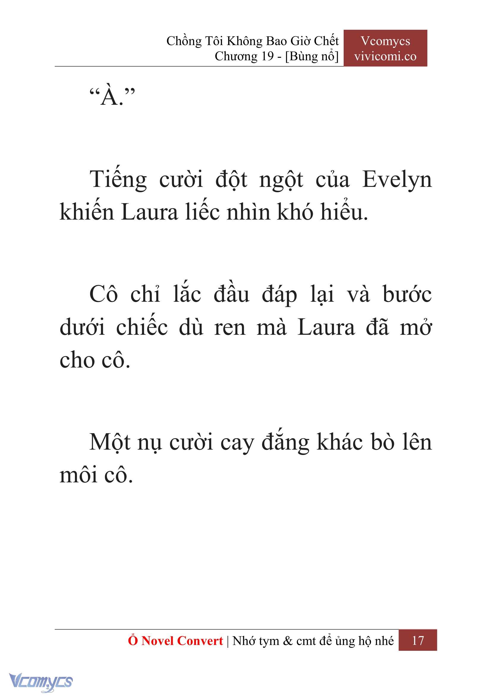 [Novel] Chồng Tôi Không Bao Giờ Chết Chap 19 - Trang 2
